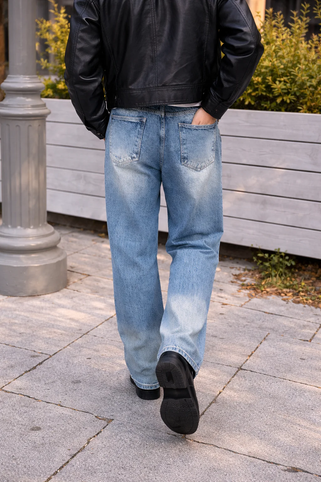 Sobo Blue Fade Baggy Jeans - Image 3