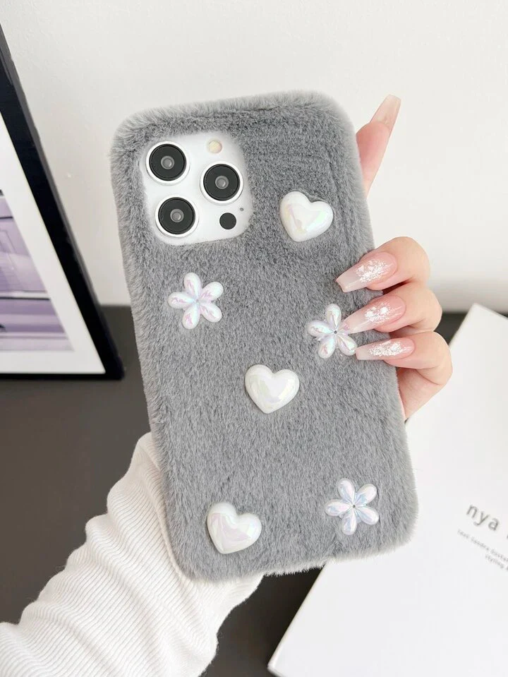 Soft Fur 3D Charm Iphone Cover - Image 3