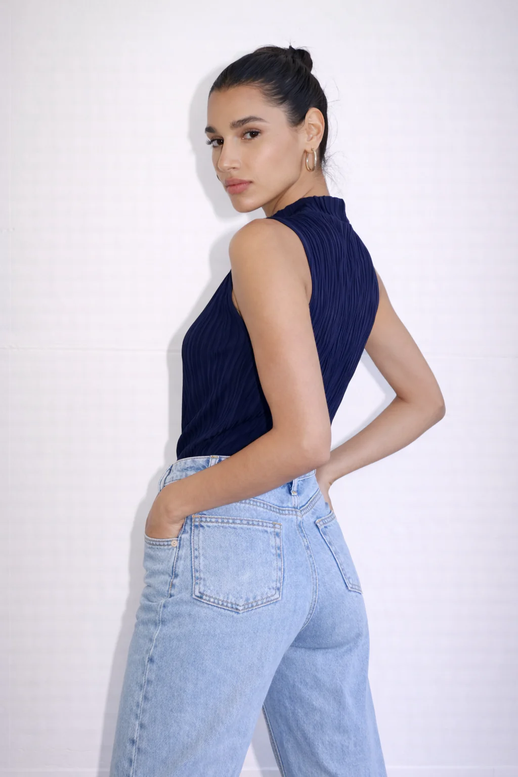 Soft High Neck Textured Top - Image 10