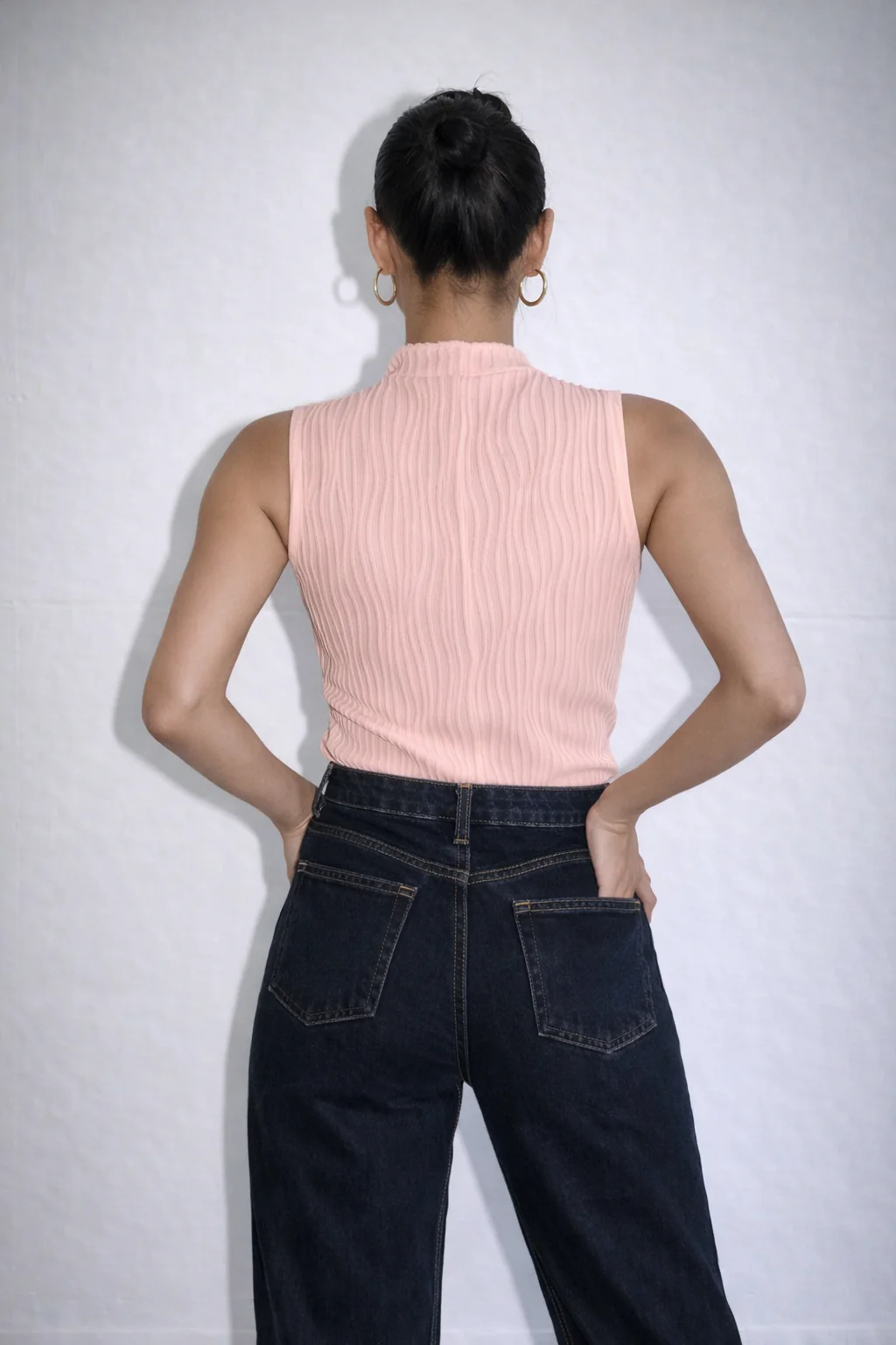 Soft High Neck Textured Top - Image 13
