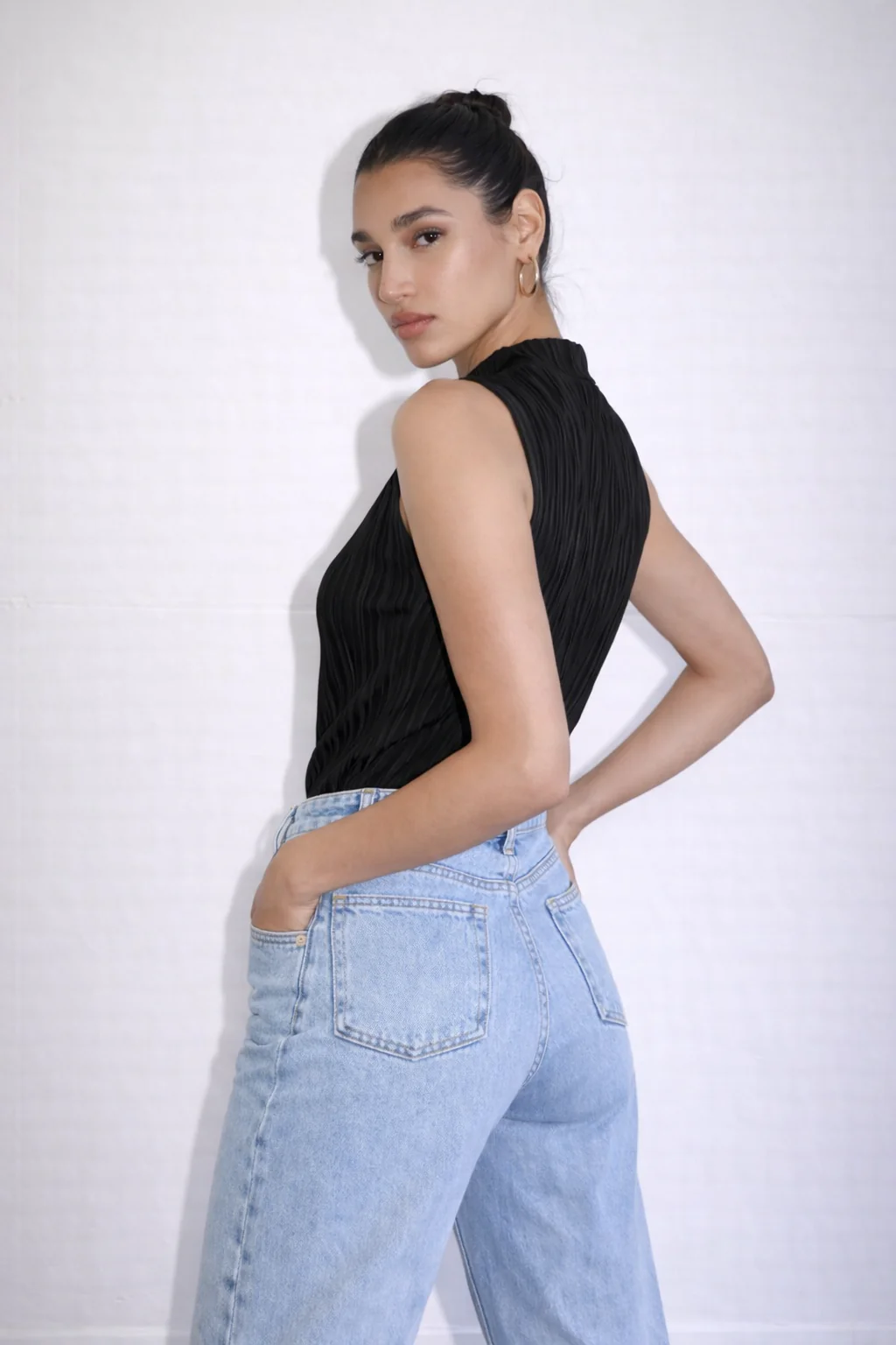 Soft High Neck Textured Top - Image 6