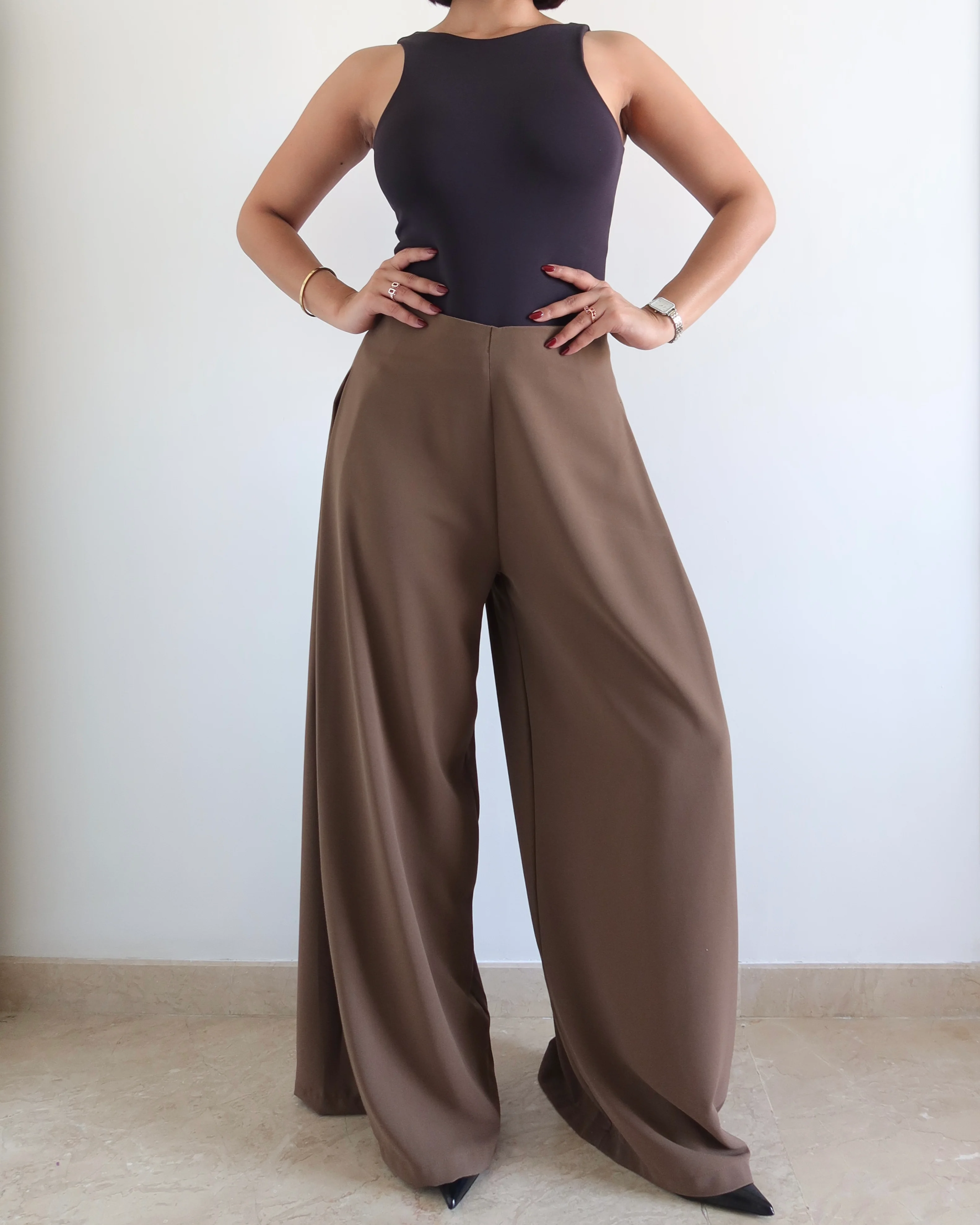Soft Structure Side Draped Trousers - Image 17