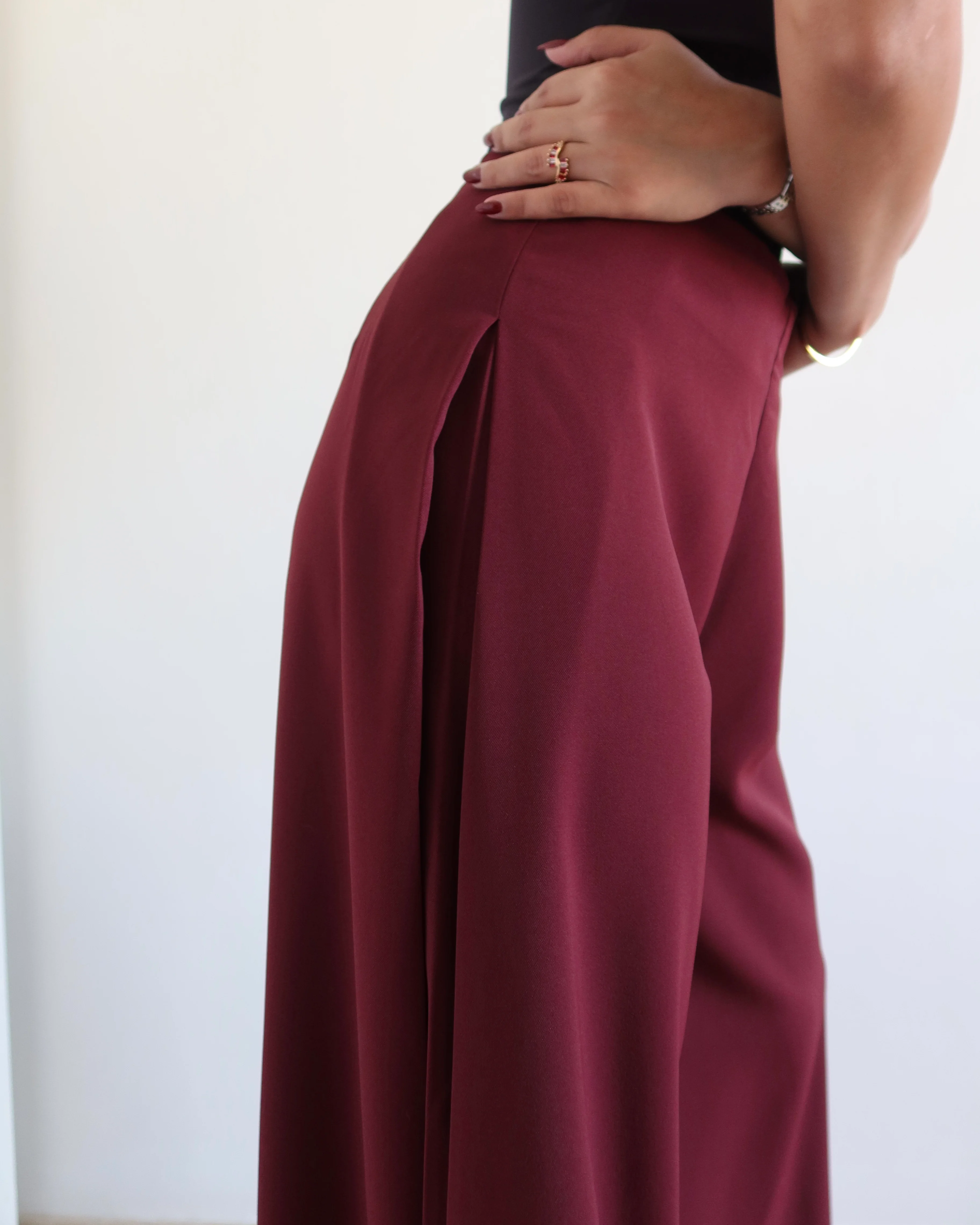 Soft Structure Side Draped Trousers - Image 4