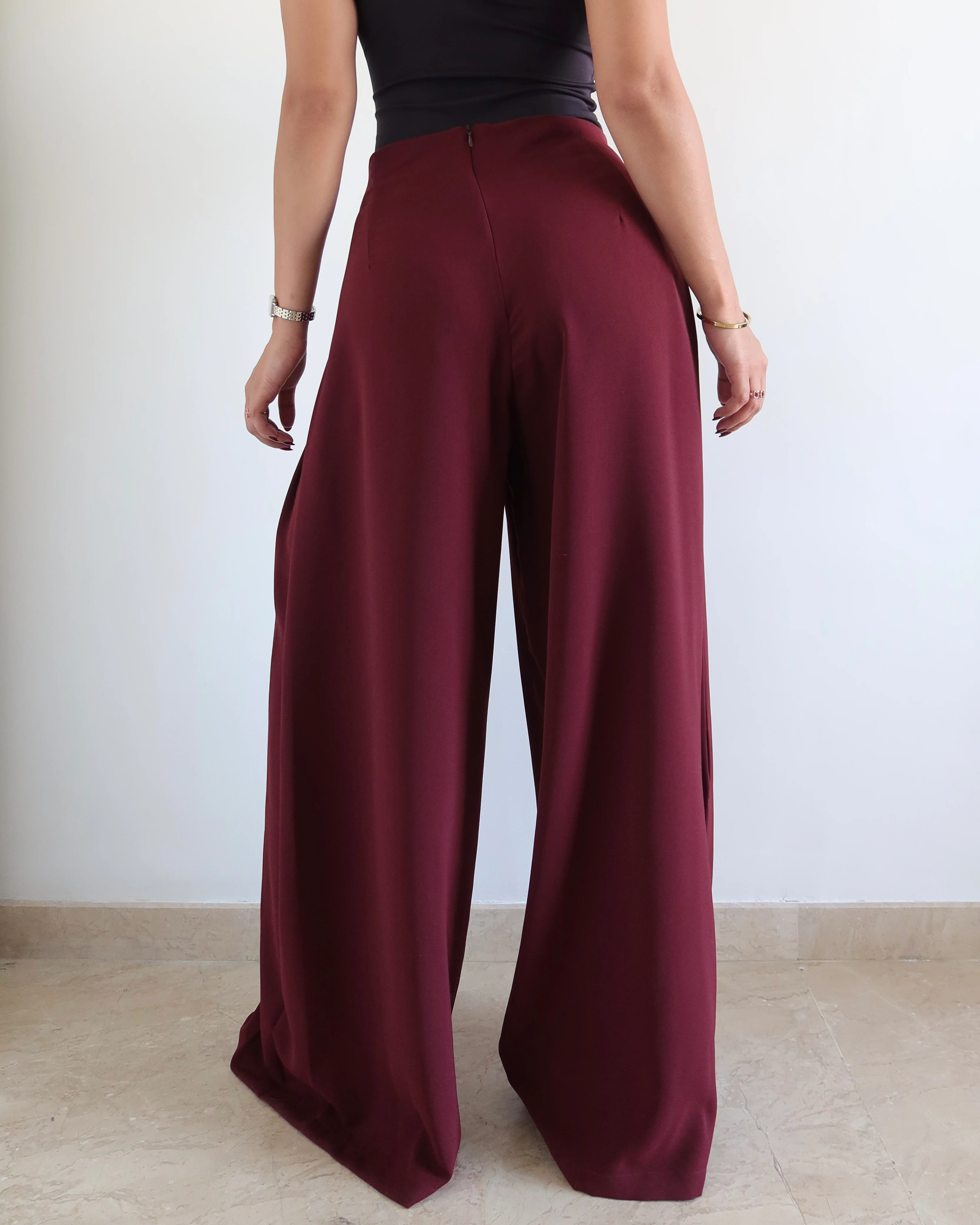 Soft Structure Side Draped Trousers - Image 6