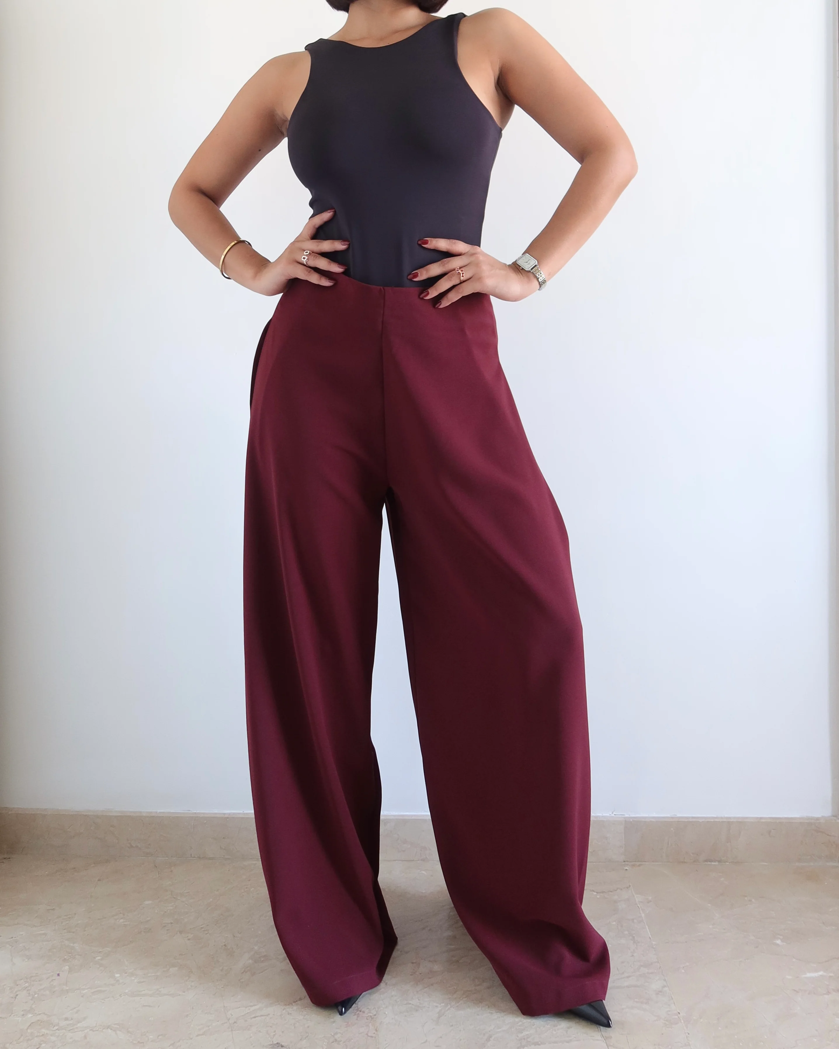 Soft Structure Side Draped Trousers - Image 7