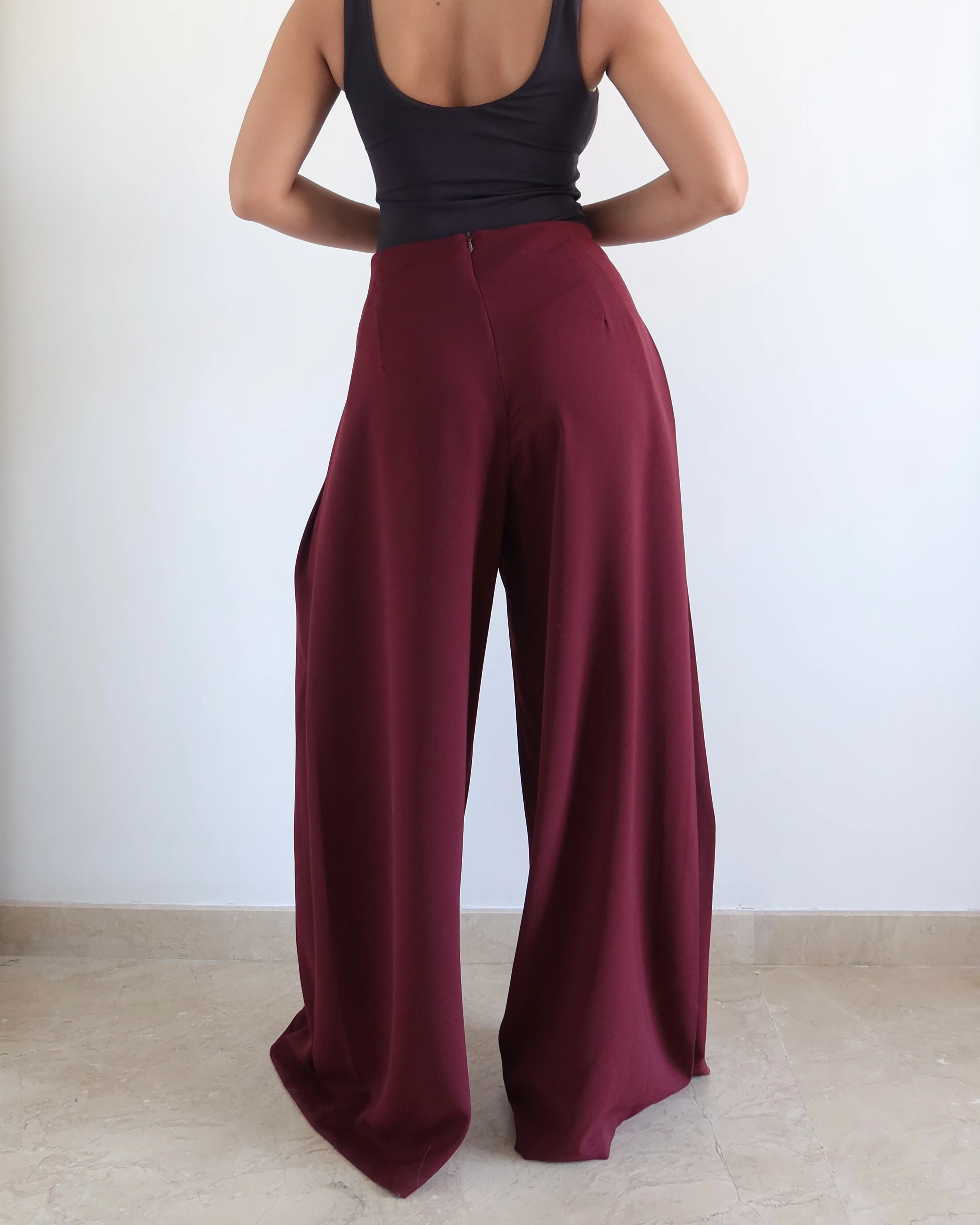 Soft Structure Side Draped Trousers - Image 8