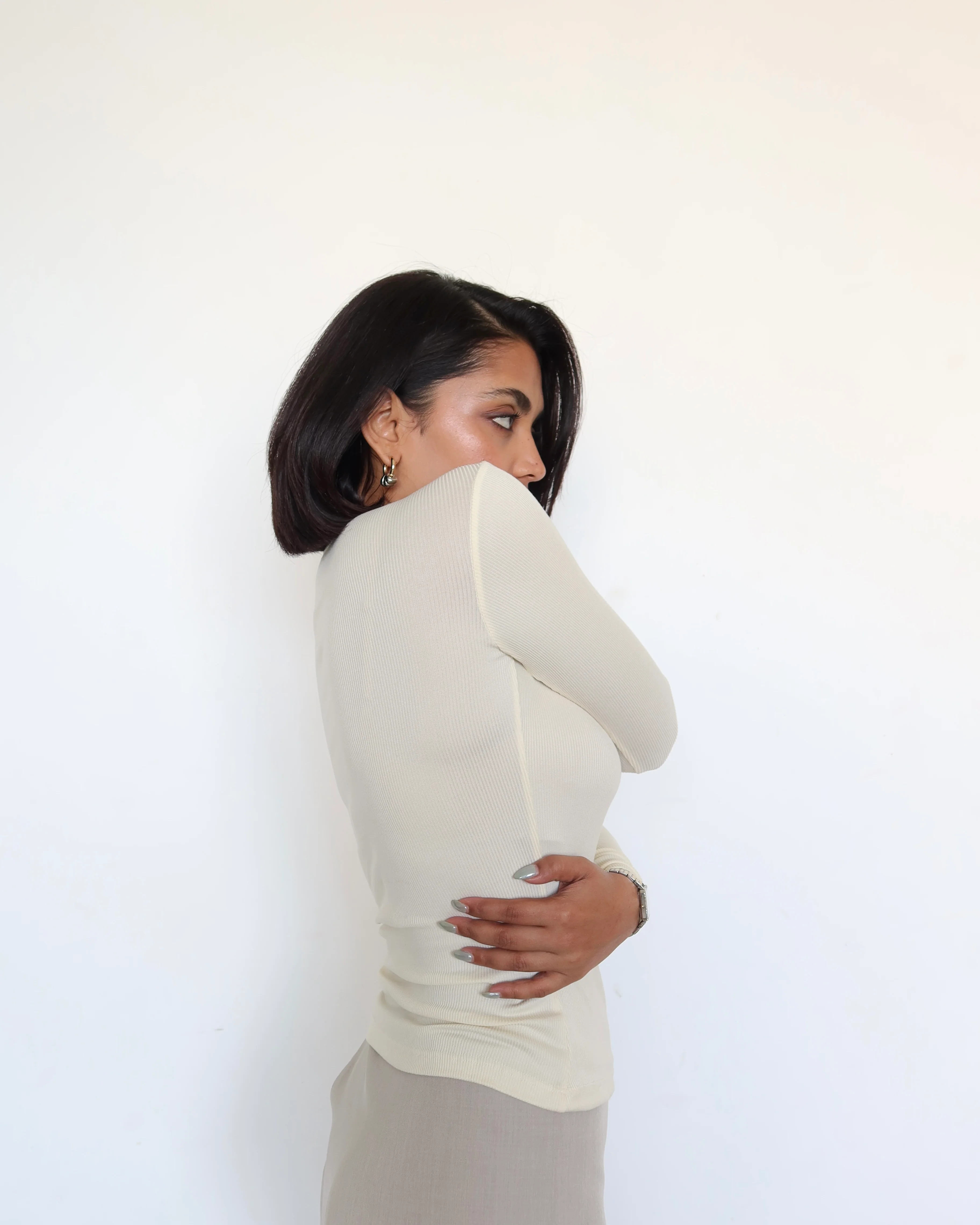 Soft Touch Rib Long Sleeve Top - Image 13