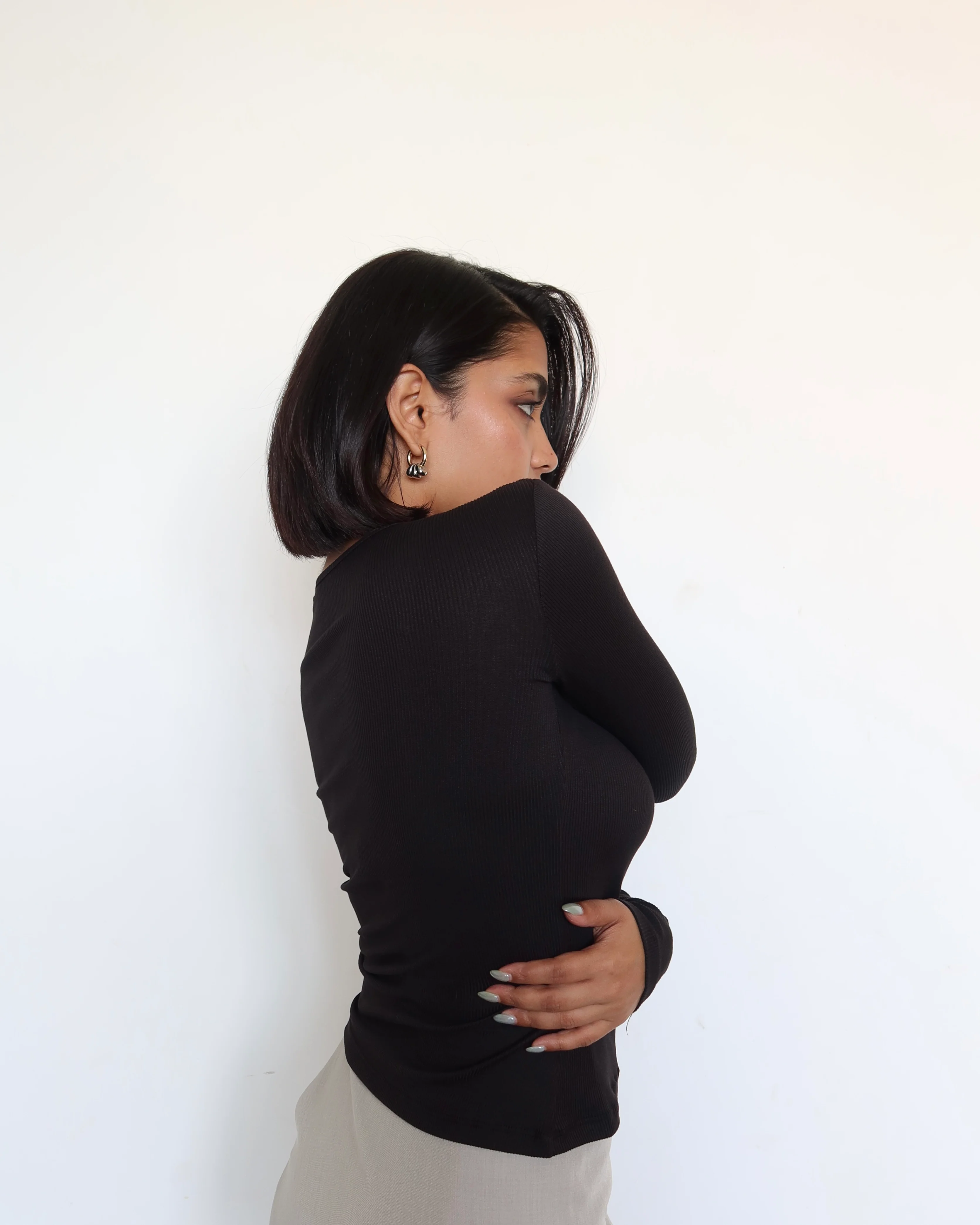 Soft Touch Rib Long Sleeve Top - Image 9