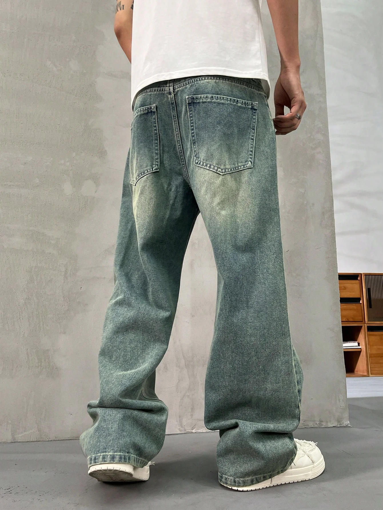 Spearmint Fade Baggy Fit Jeans - Image 4