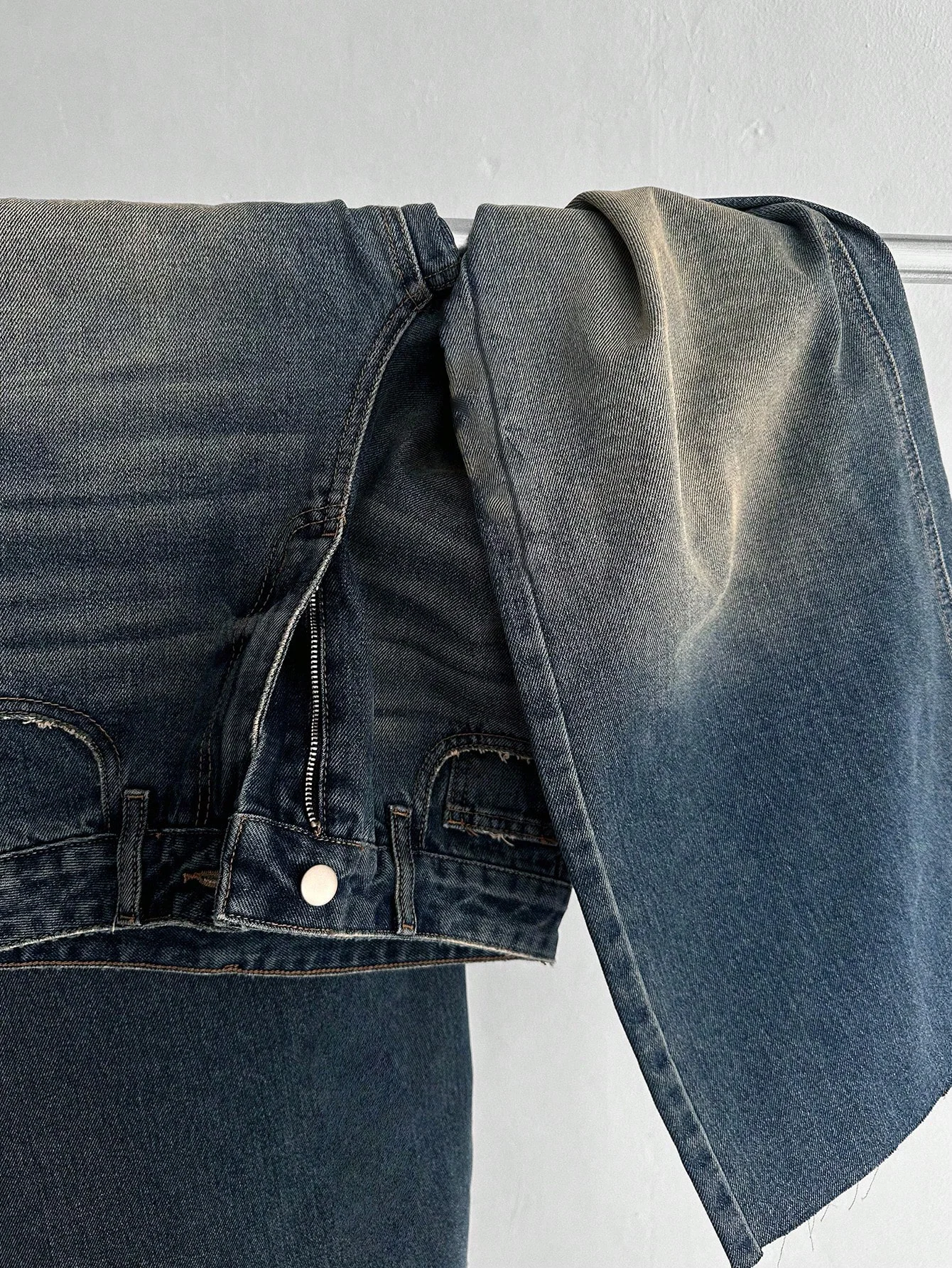 Stale Blue Baggy Wide Leg Jeans - Image 6