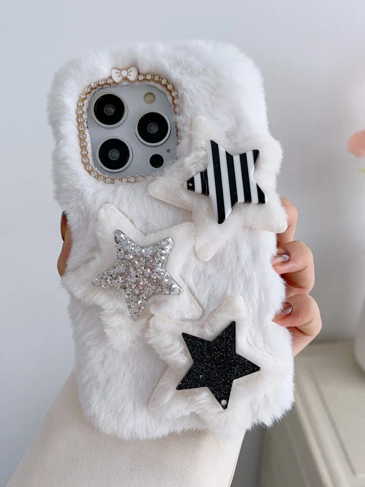 Starry Fur Charm Iphone Cover - Image 4