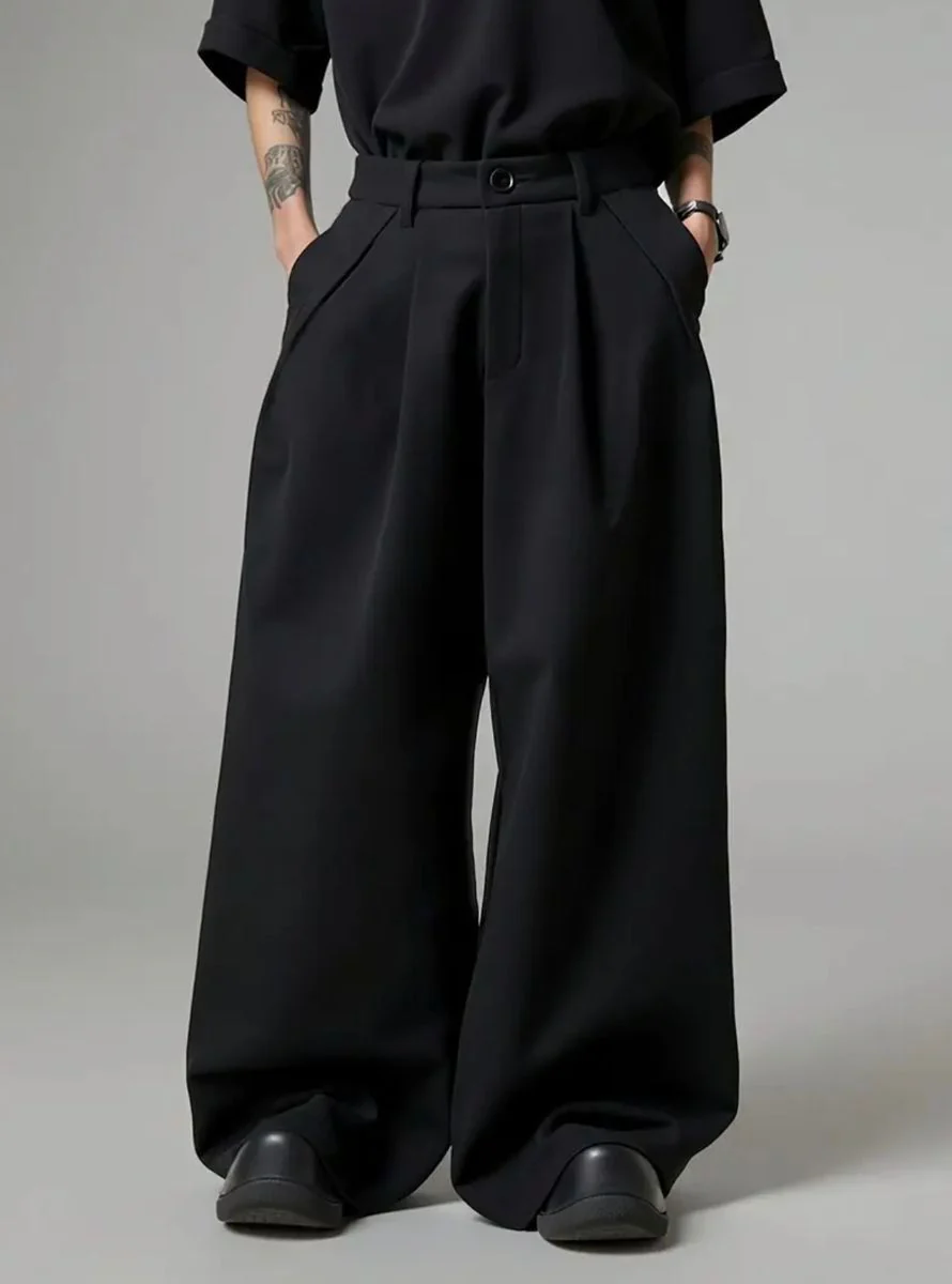 Street Cast Relaxed Wide Trousers - Image 4