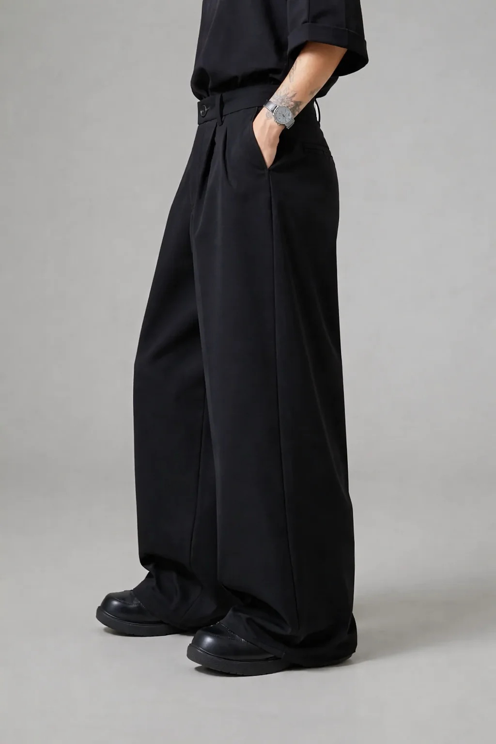 Street Cast Relaxed Wide Trousers - Image 5