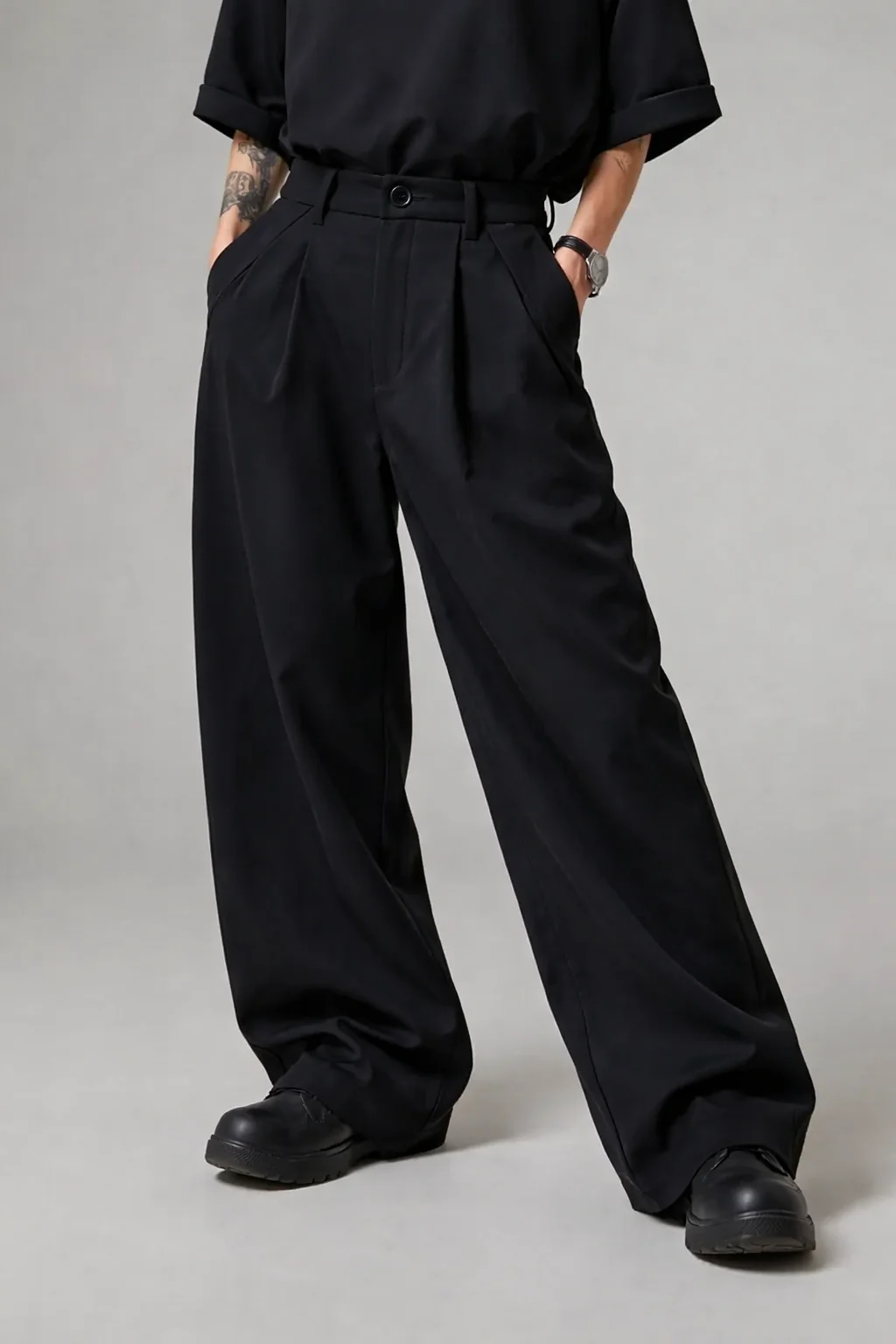 Street Cast Relaxed Wide Trousers - Image 6