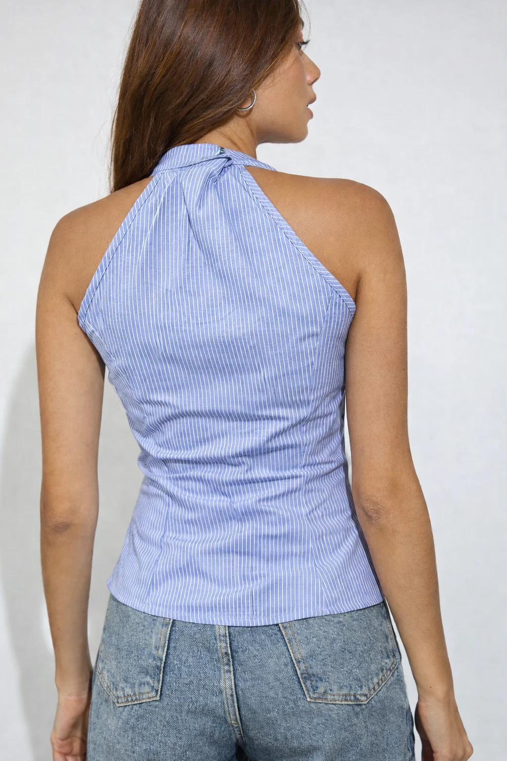 Stripe Moment Halter Shirt - Image 16