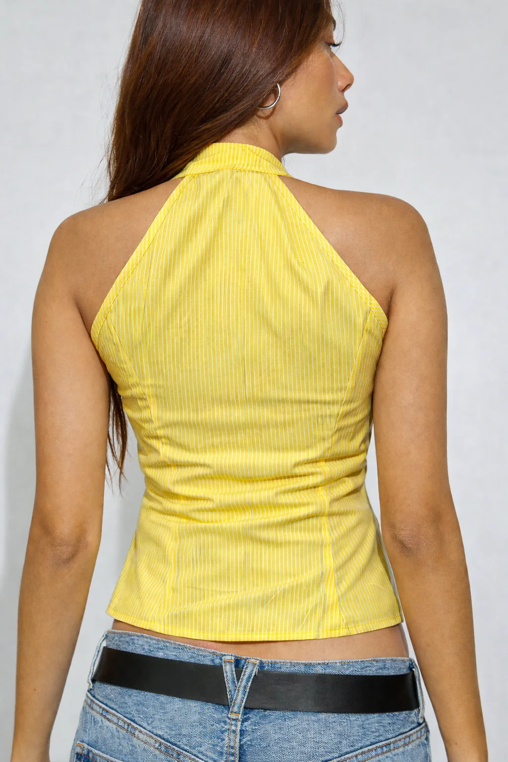 Stripe Moment Halter Shirt - Image 6