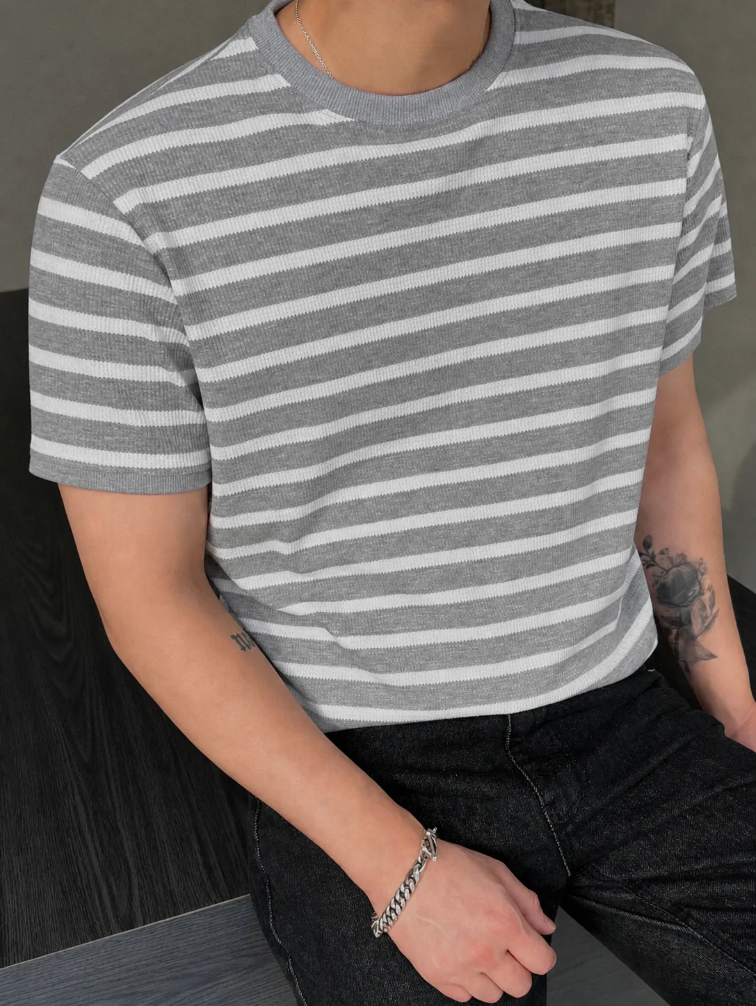 Stripe Series Crew Neck Tshirt - Image 4