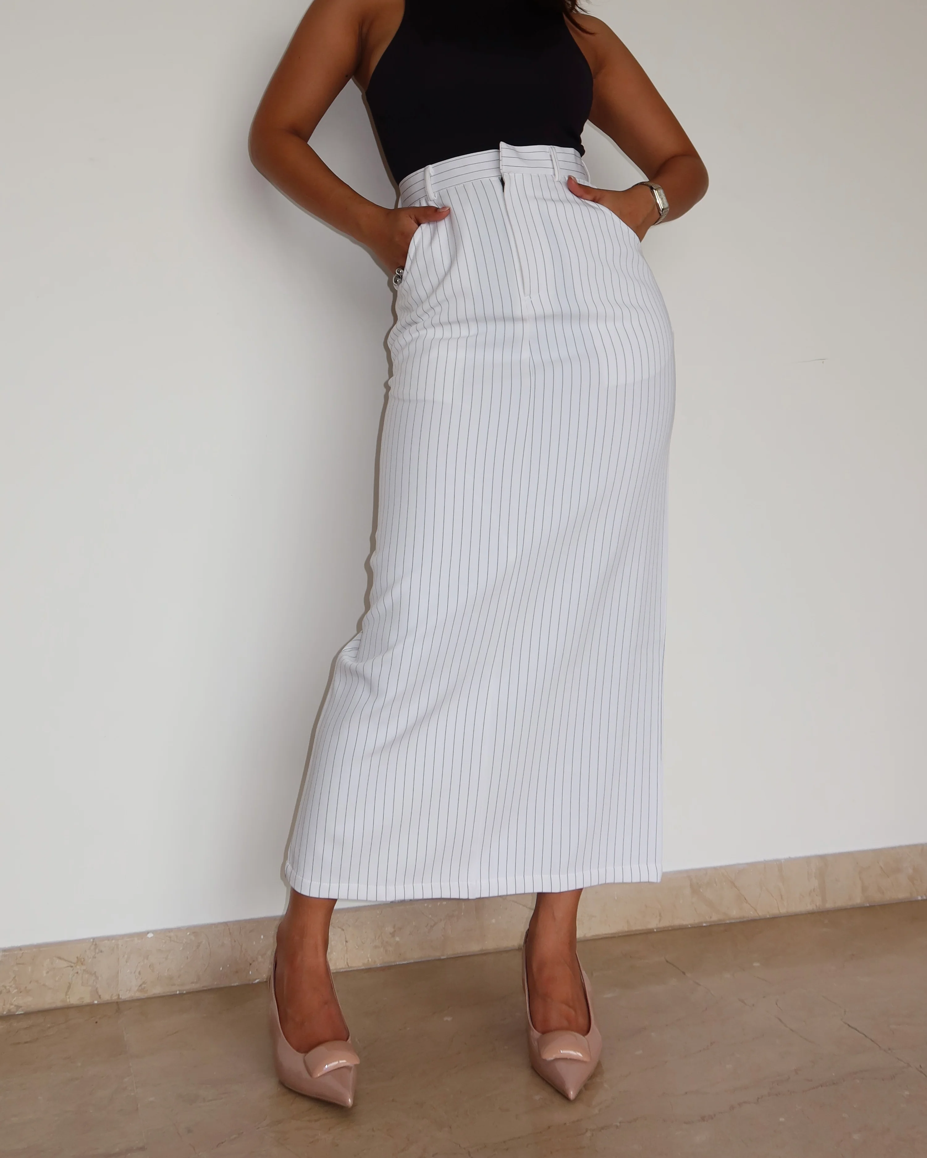 Stripe Statement Skirt - Image 11