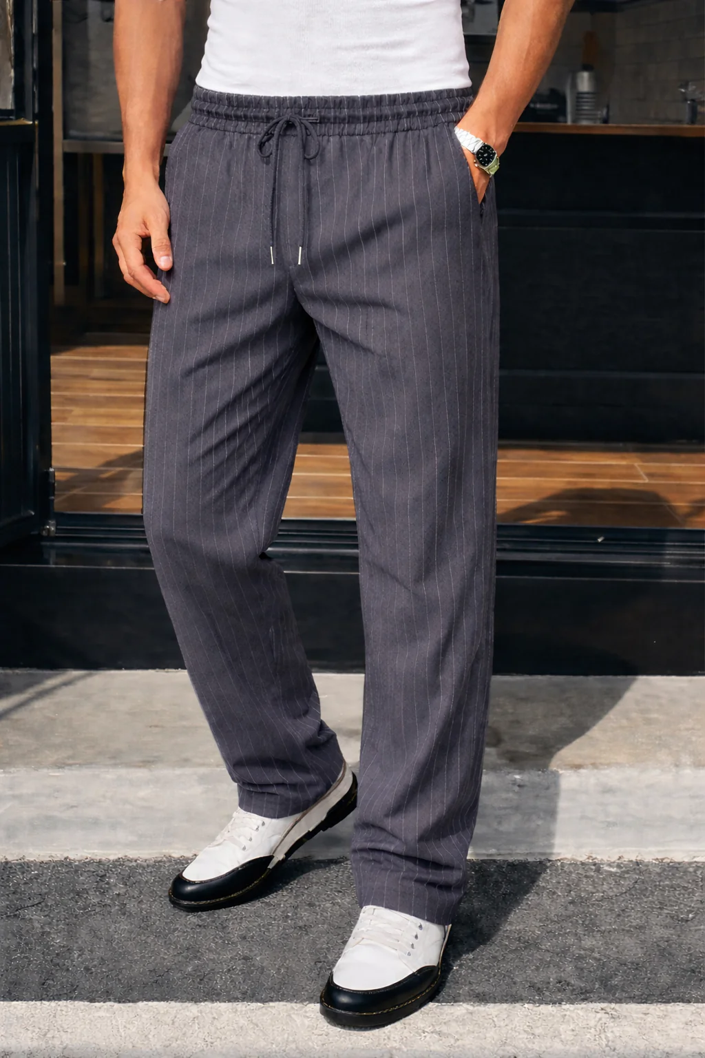Stripe Straight Joggers - Image 6