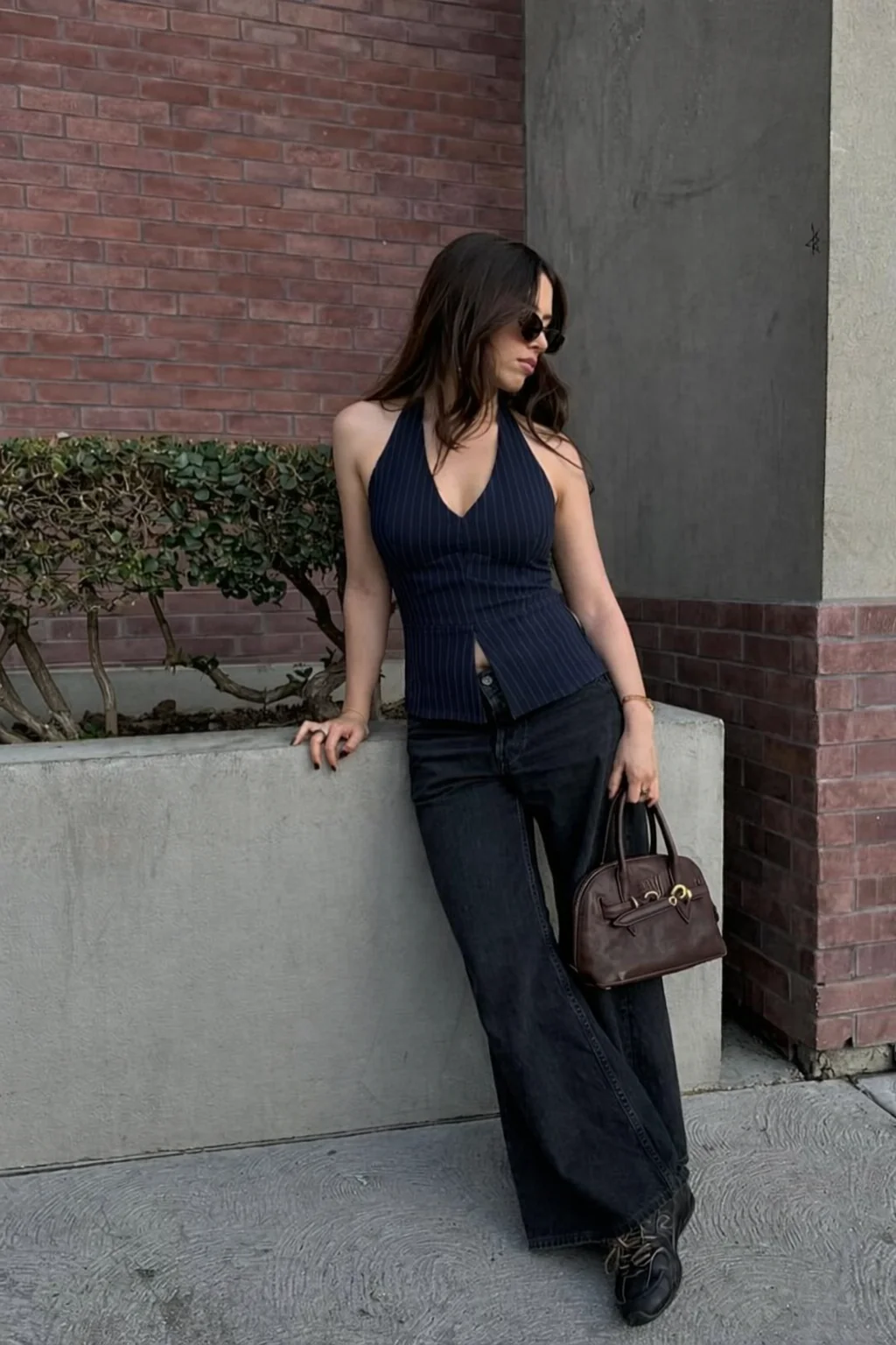 Stripe Structure Halter Top - Image 24