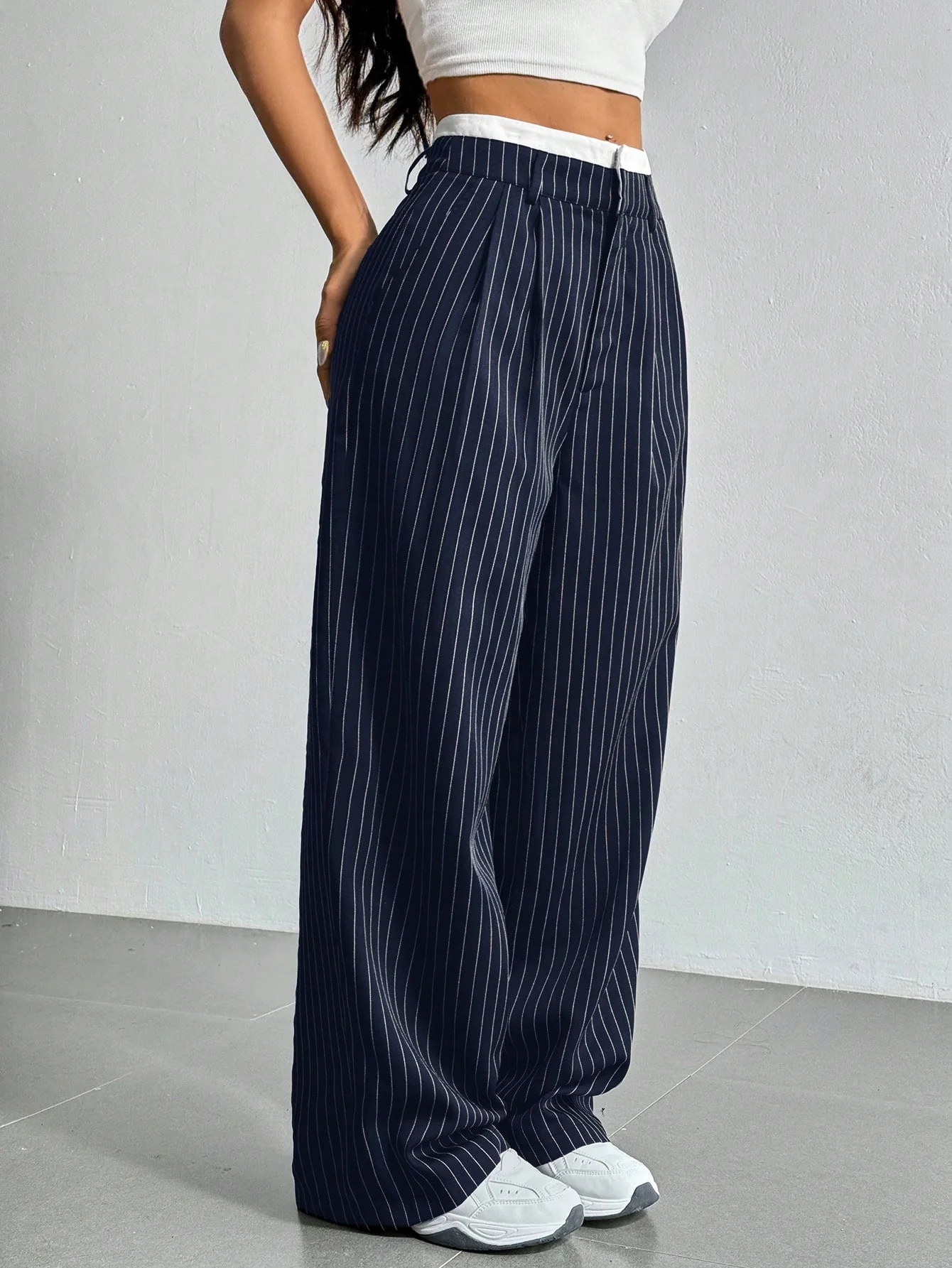 Striped Boxer Wide Leg Trousers - Image 13
