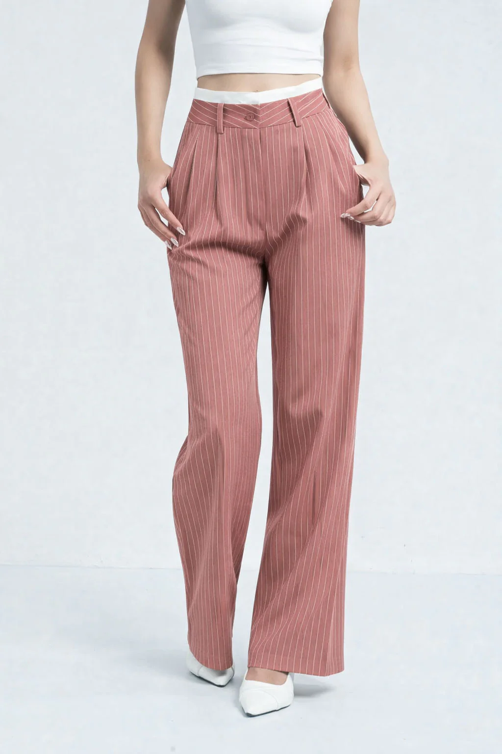 Striped Boxer Wide Leg Trousers - Image 17