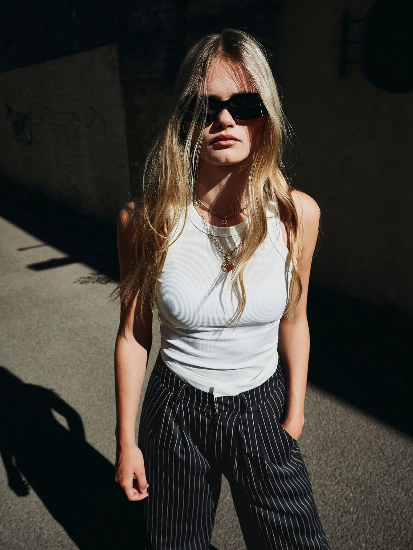 Striped Boxer Wide Leg Trousers - Image 31