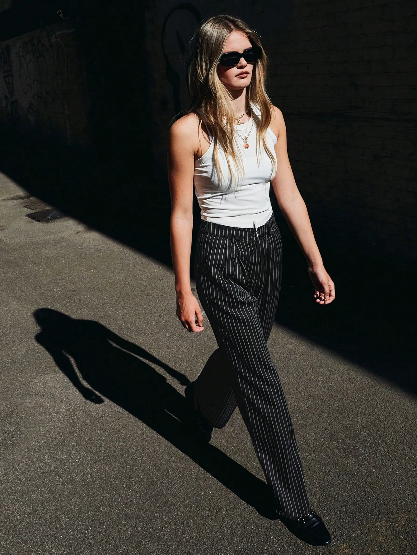 Striped Boxer Wide Leg Trousers - Image 32