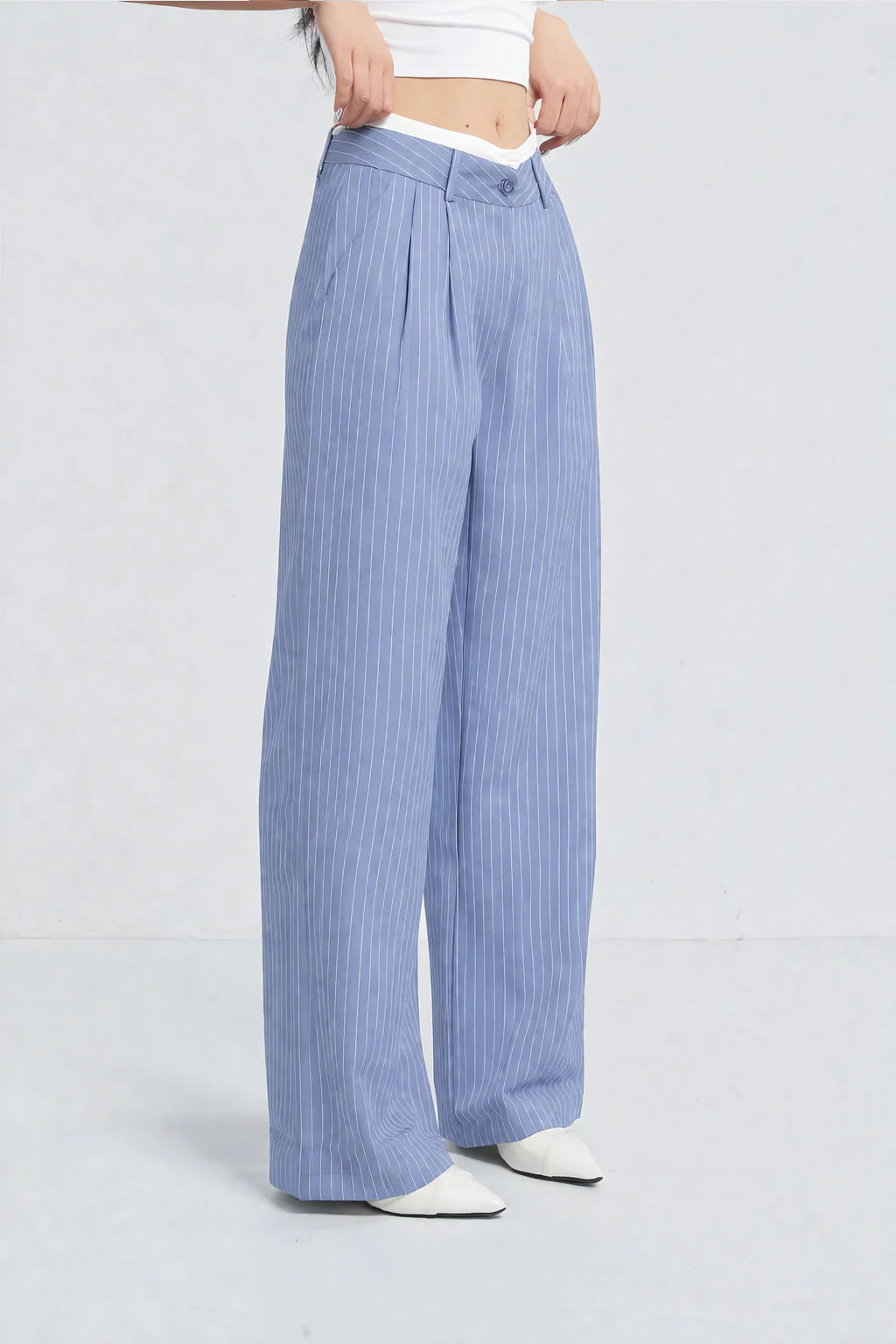 Striped Boxer Wide Leg Trousers - Image 9