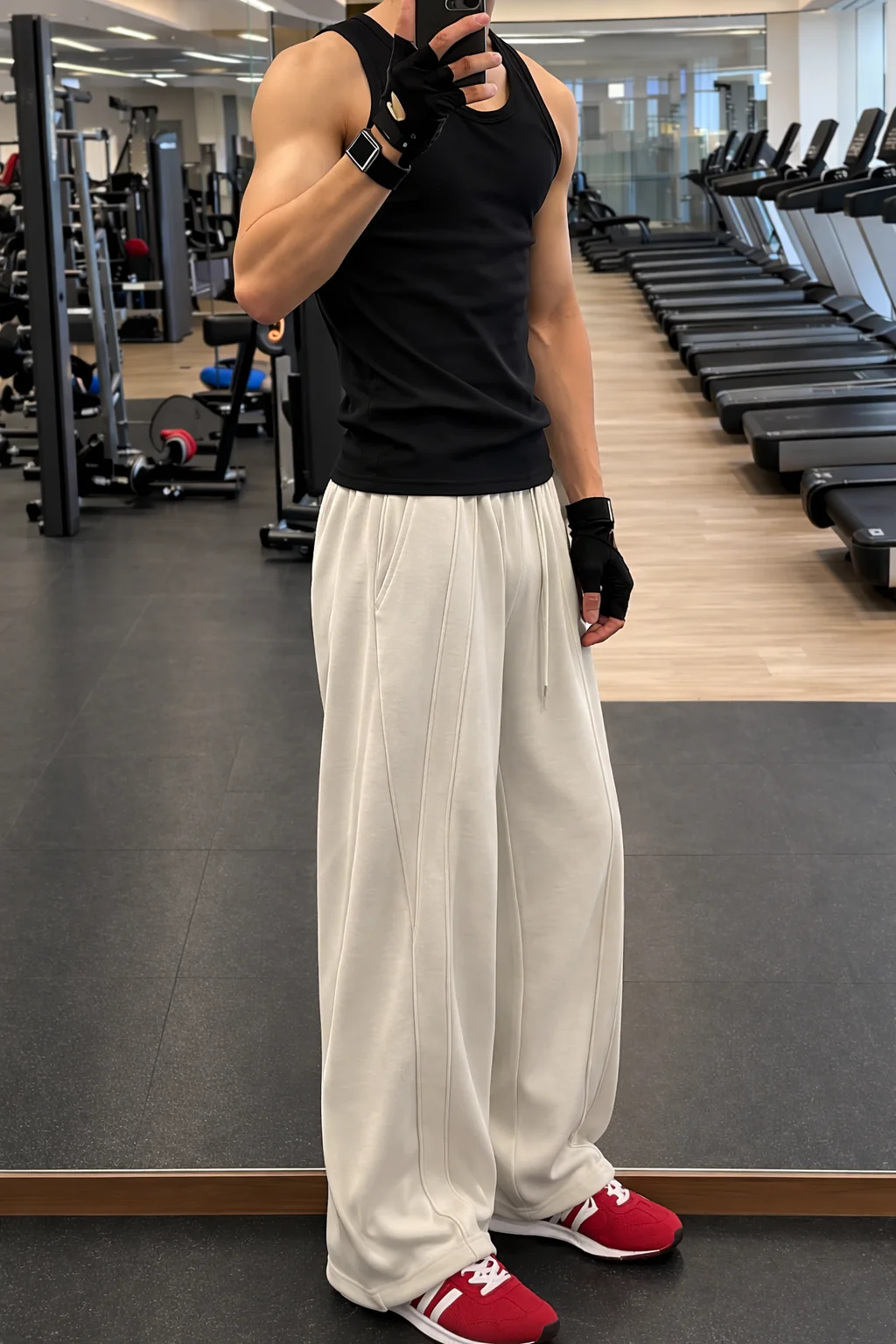 Structured Overlap Pleat Joggers - Image 2