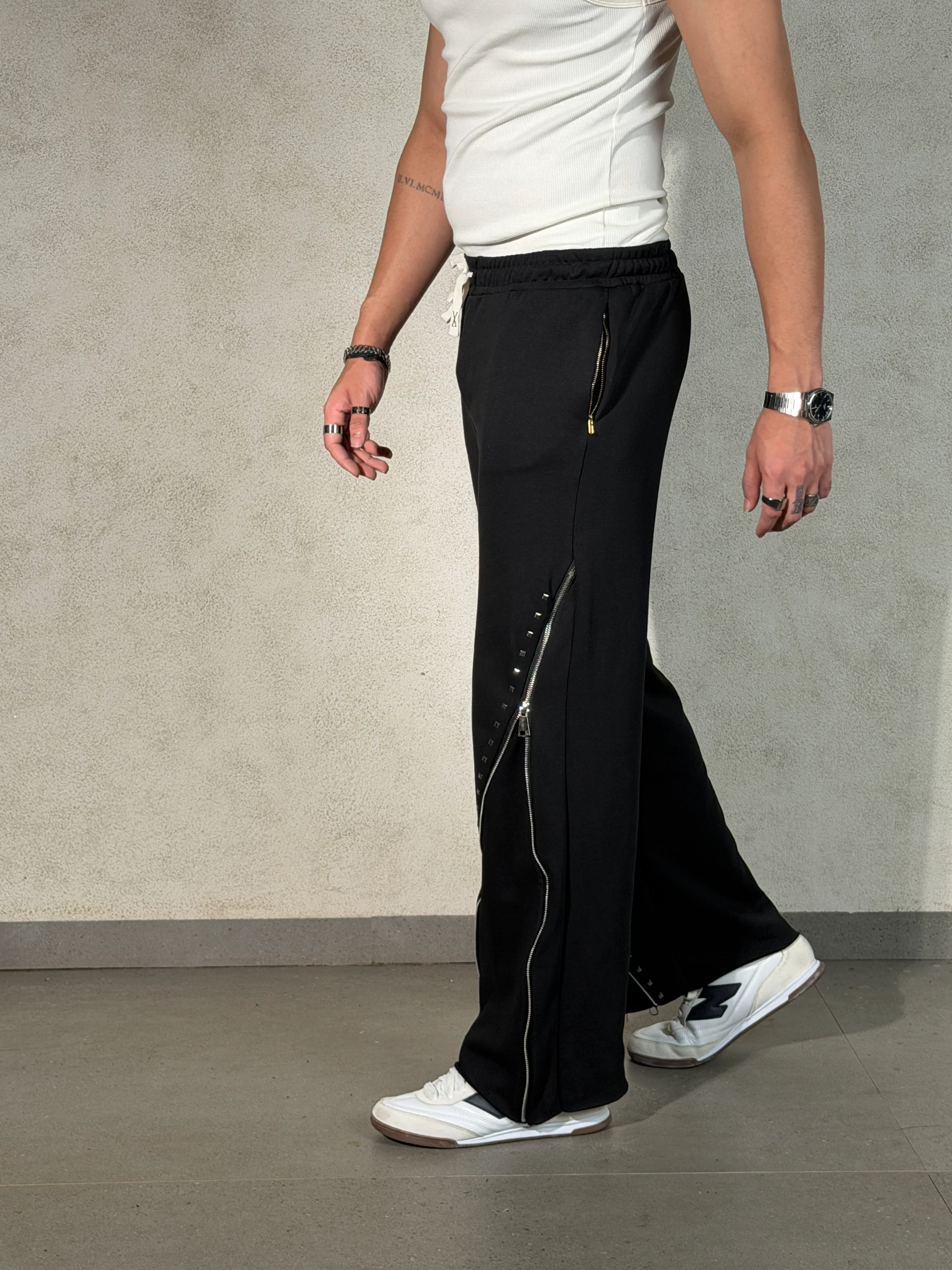 Studded Zip Unisex Joggers - Image 4