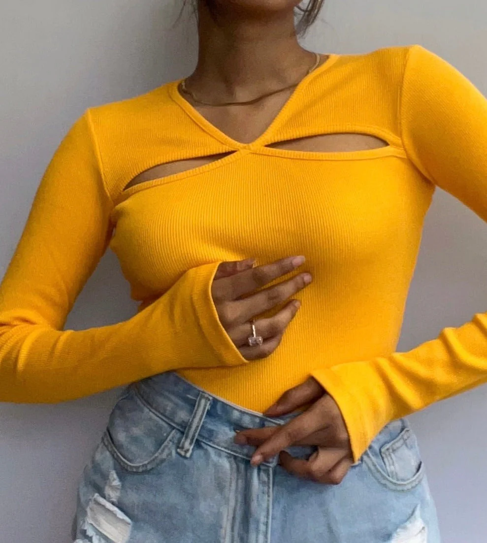 Sundowner Rib Knitt Cut out top - Image 2