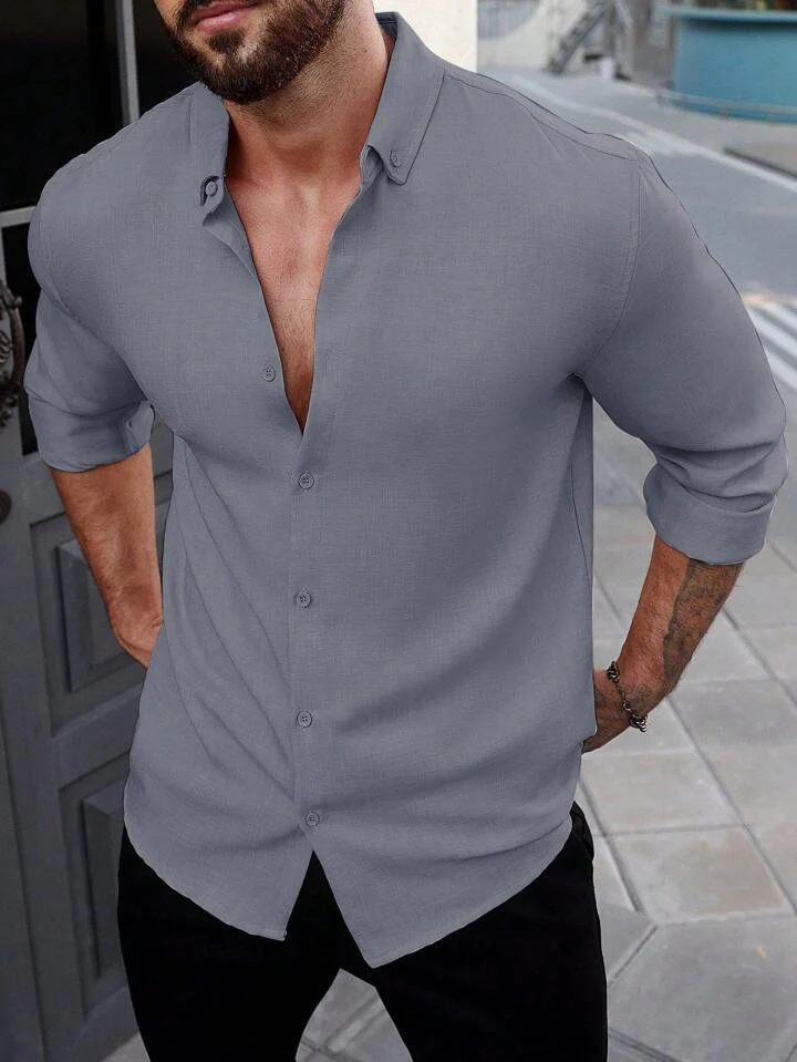 Super Soft Linen Long Sleeve Shirt - Image 14