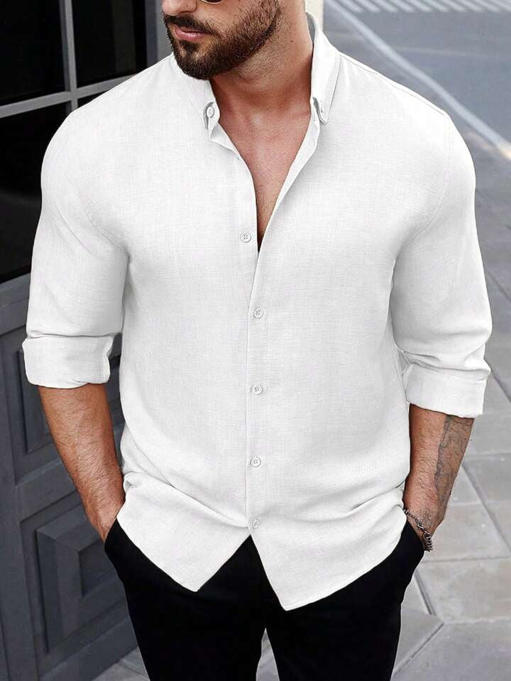 Super Soft Linen Long Sleeve Shirt - Image 18