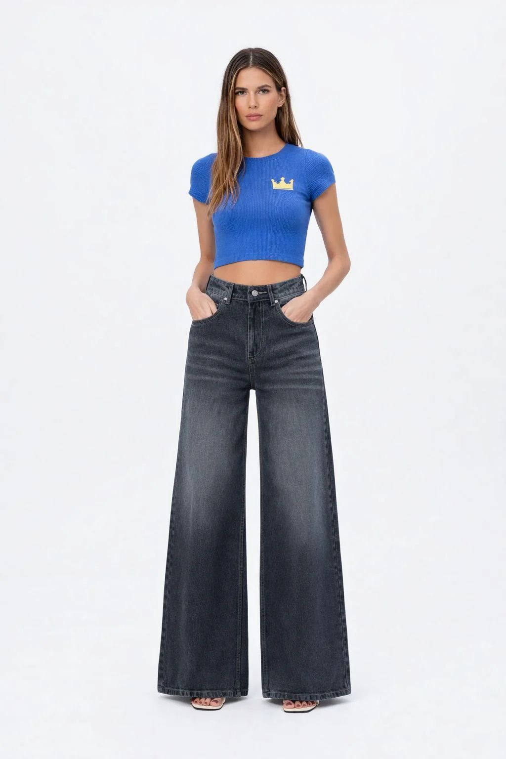 Sweet Static Extra Wide Leg Jeans - Image 6