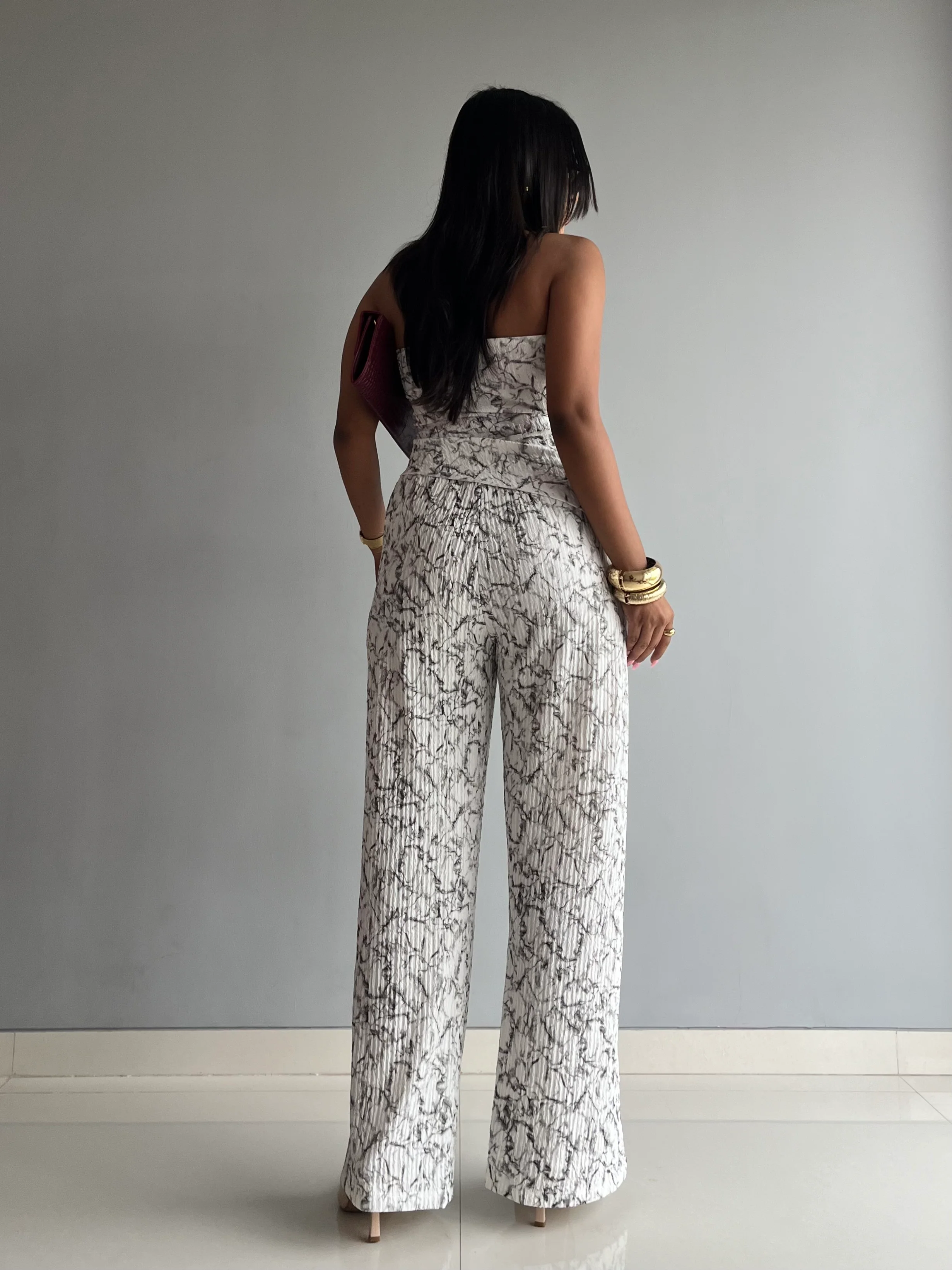 Textured Halter Neck Backless Co-ord Set - Image 6