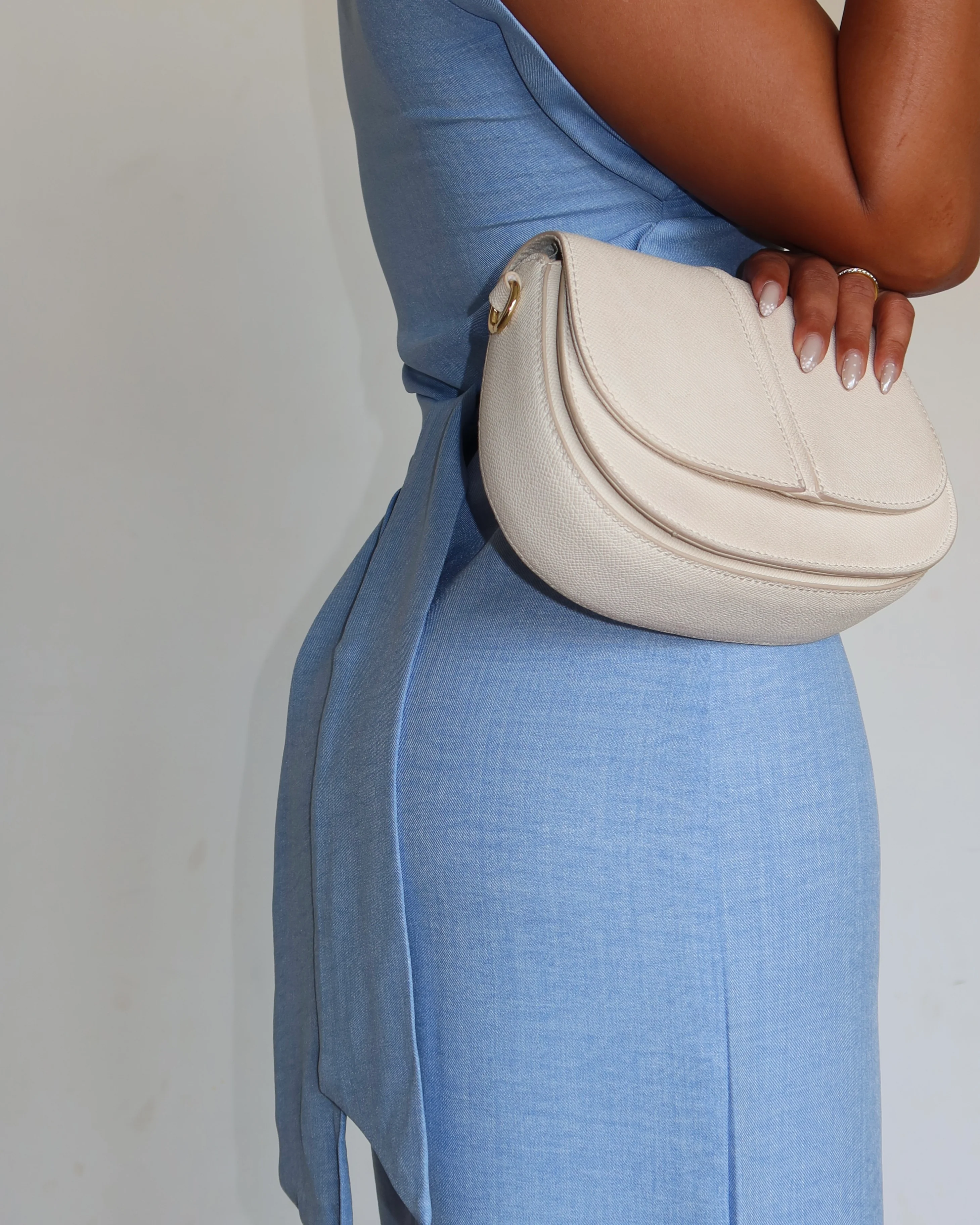 Tie Detailed Linen Blend Midi Dress - Image 11
