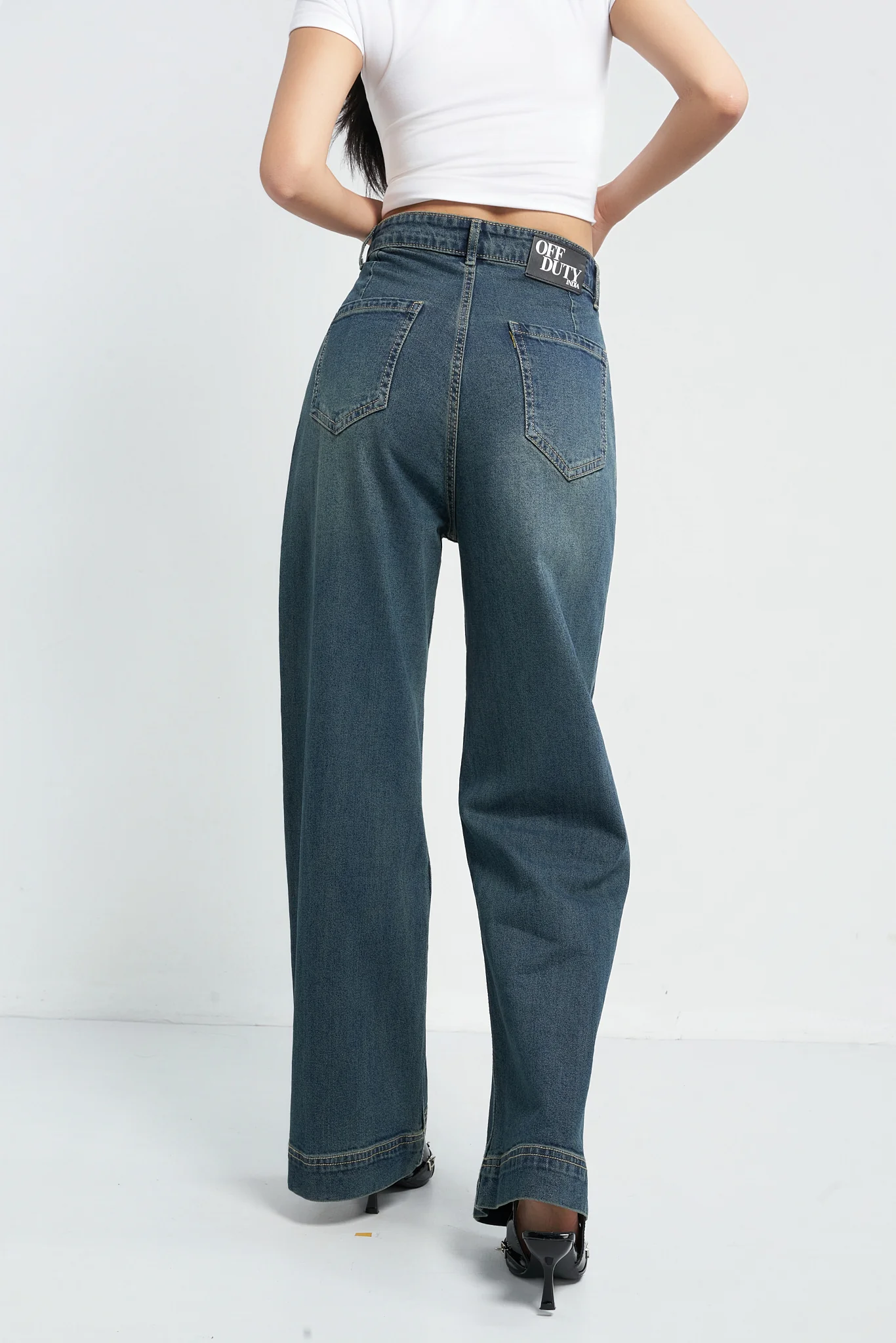 Tinted Vintage Washed Wide Leg Baggy Jeans - Image 17