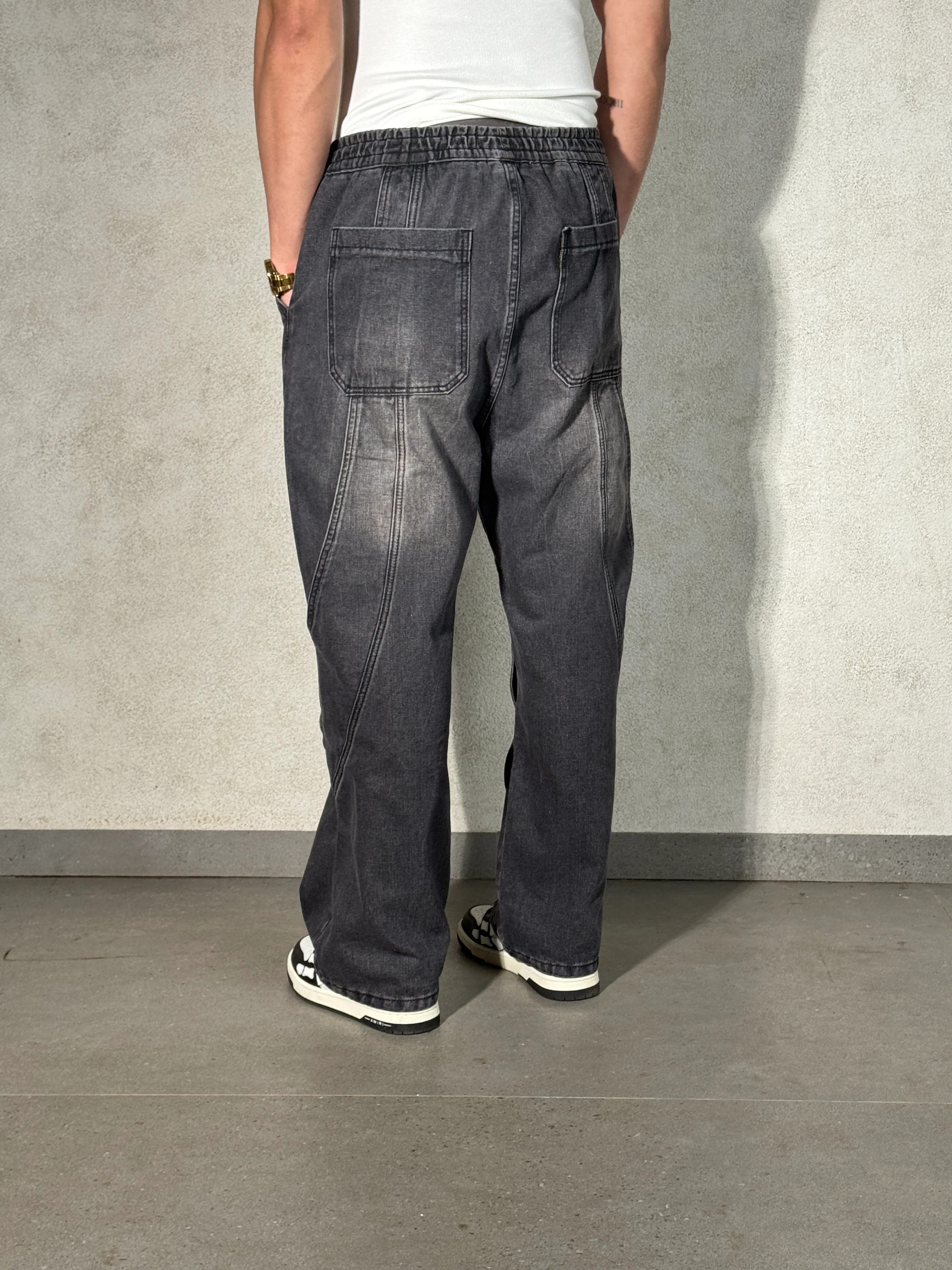 Trace Line Baggy Denim Joggers - Image 13
