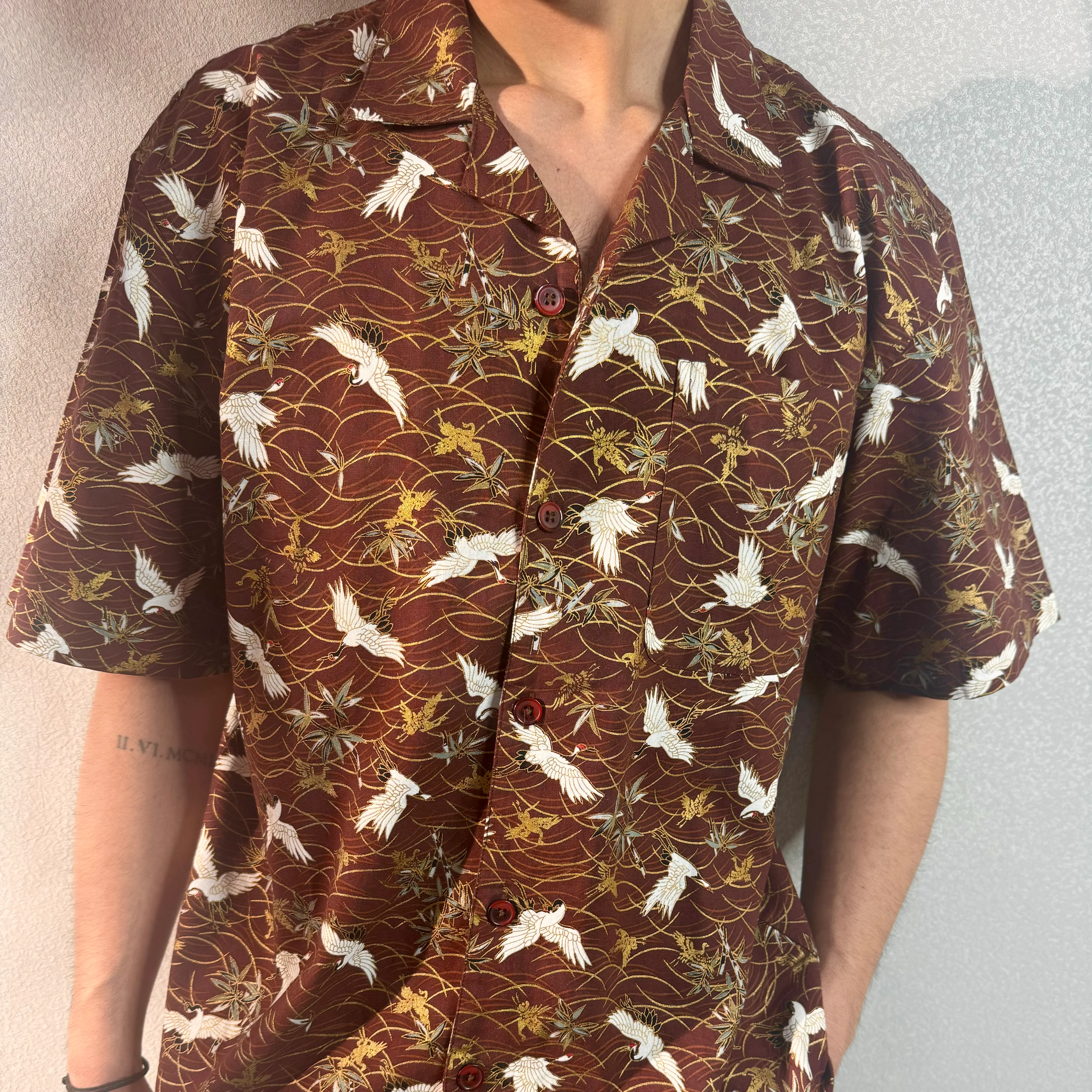 Tranquil Swan in Brownland Structured Shirt - Image 4