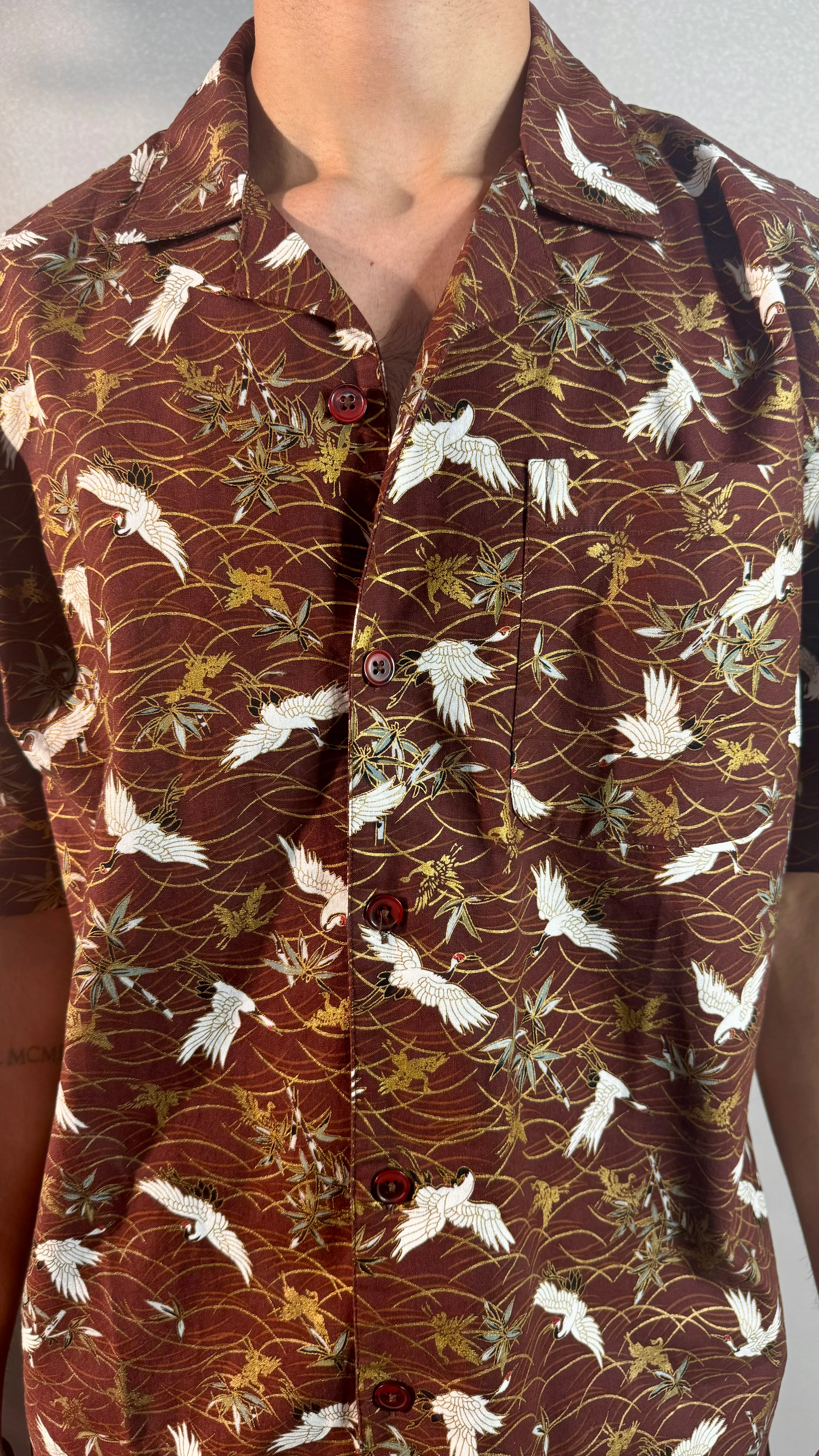 Tranquil Swan in Brownland Structured Shirt - Image 7