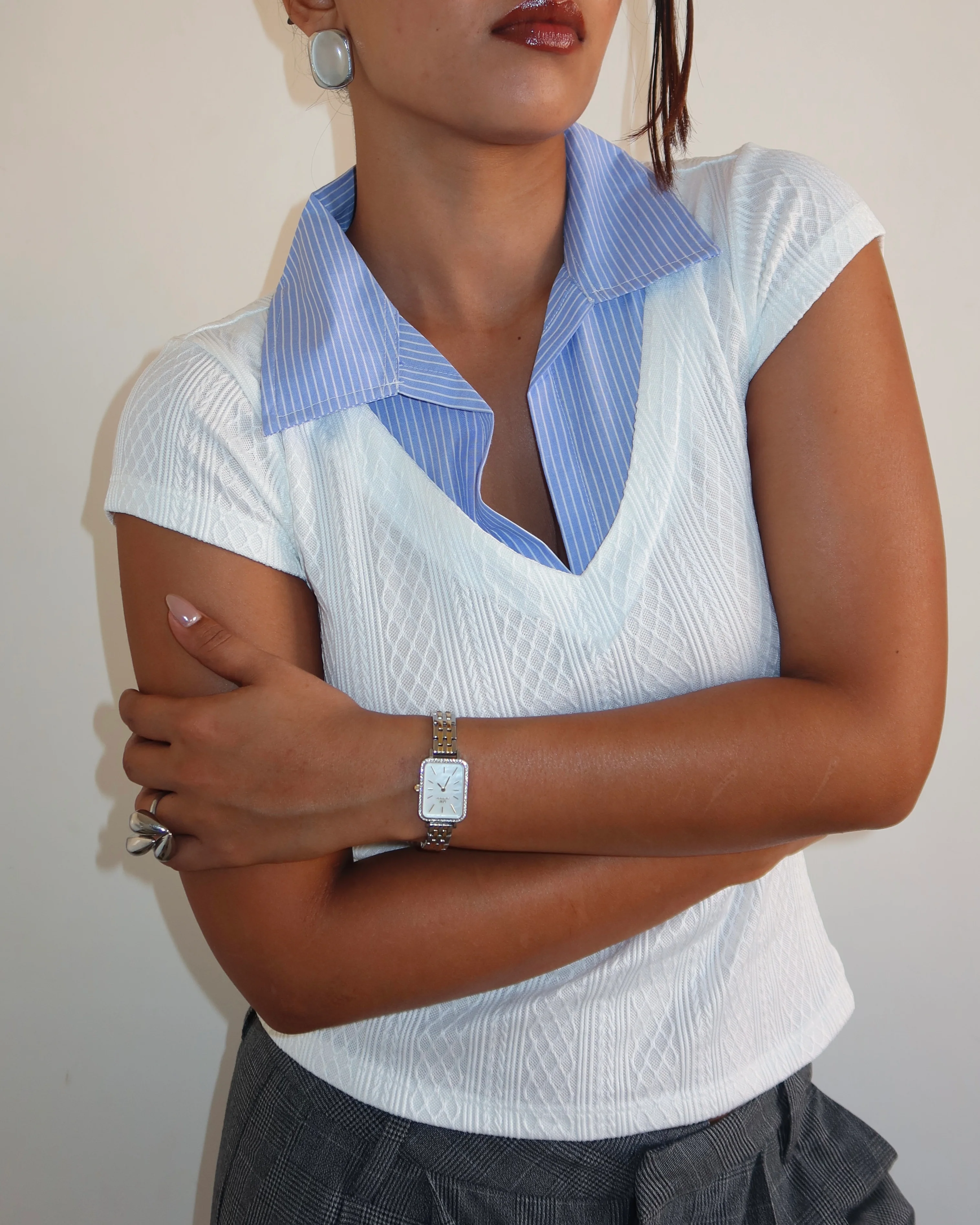 Uni Knit Collar Top - Image 4