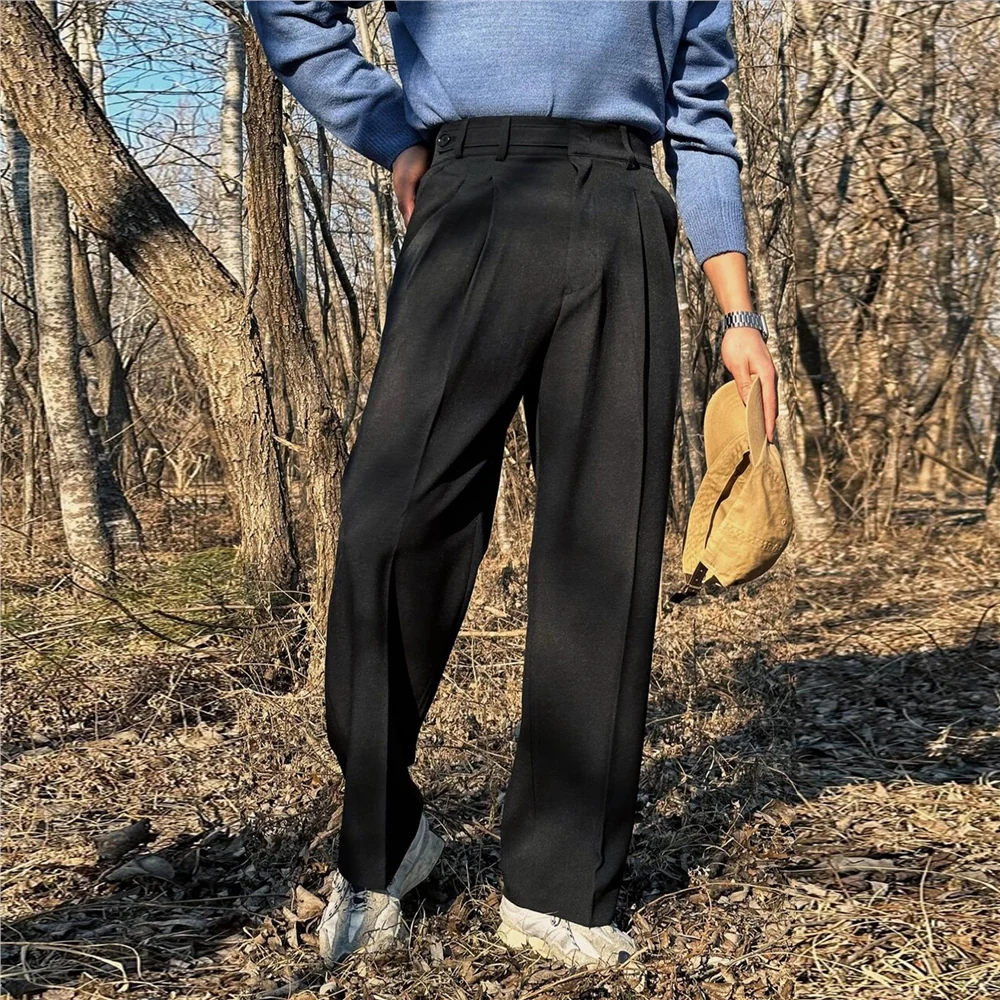 Vintage Linen High Waist Straight Fit Trousers - Image 11