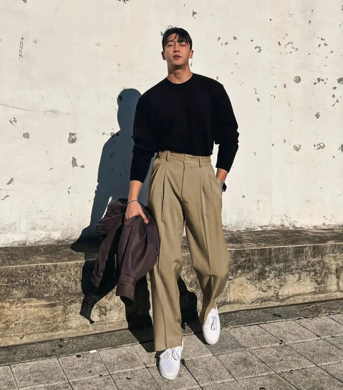 Vintage Linen High Waist Straight Fit Trousers - Image 3