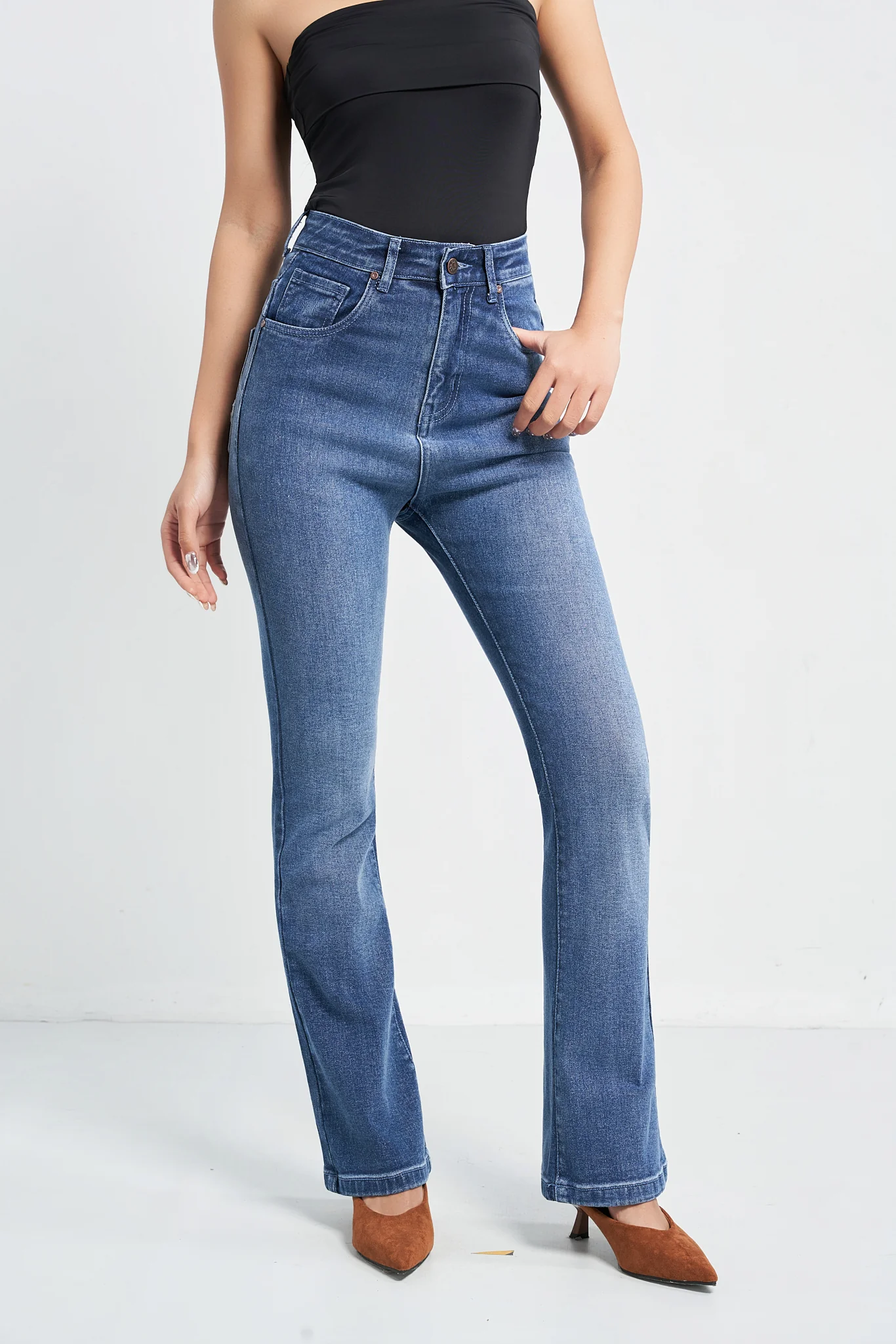West Side Blue Bootcut Jeans - Image 3