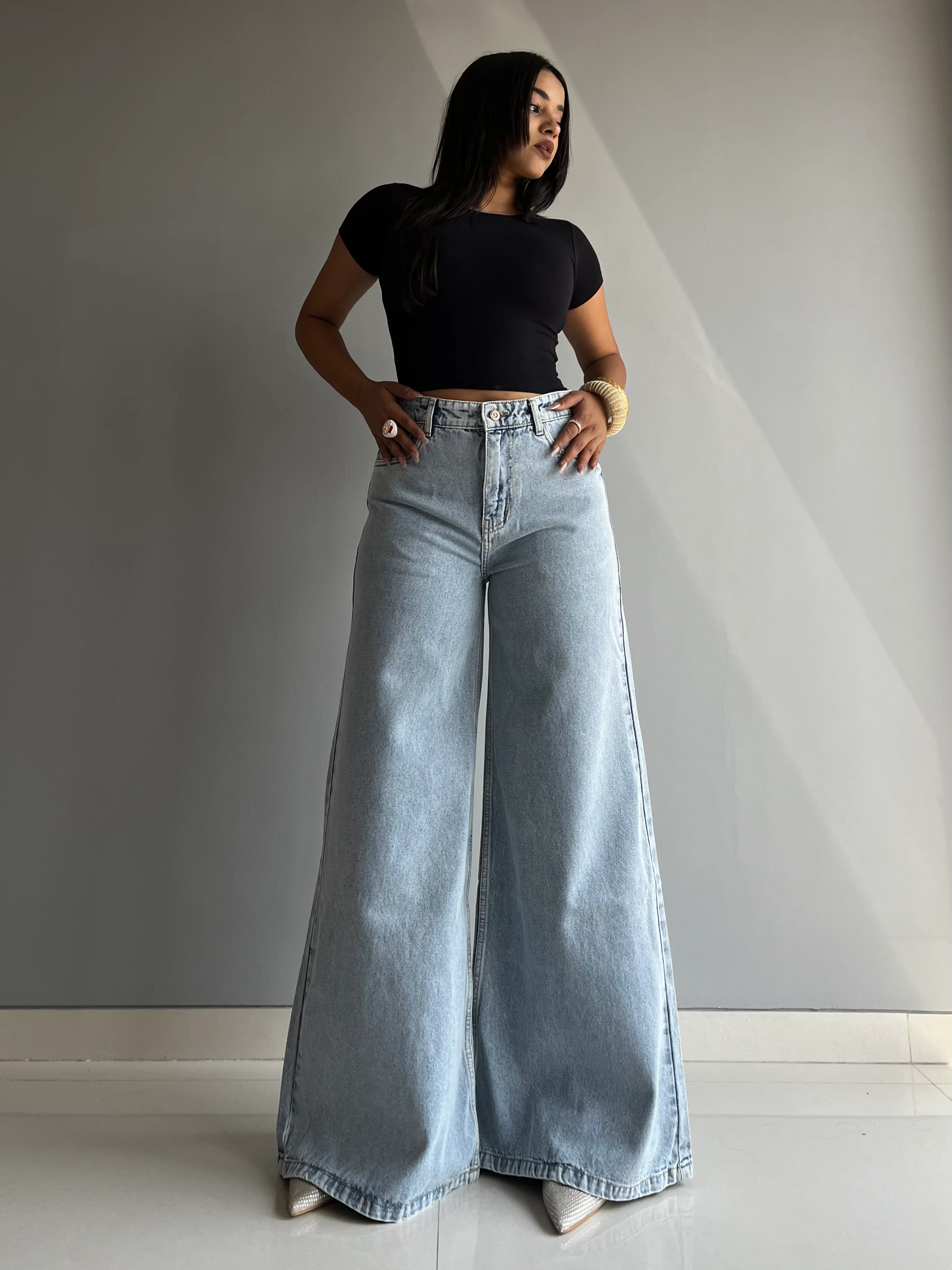 X Factor Extra Wide Leg Jeans - Image 4
