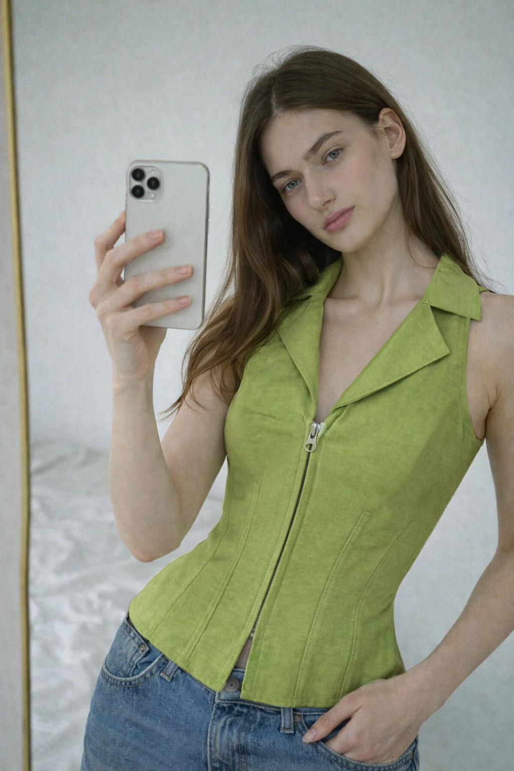Zip Fit Halter Top - Image 7